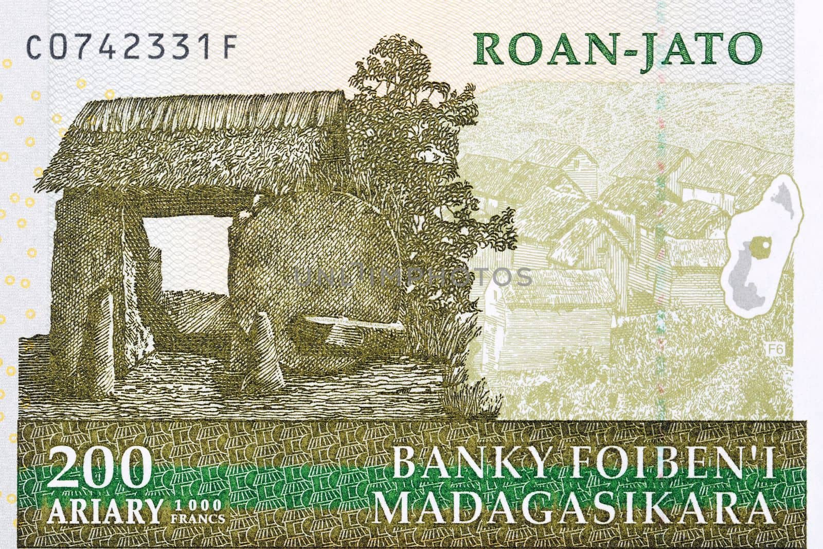 Village gate from Malagasy money by johan10