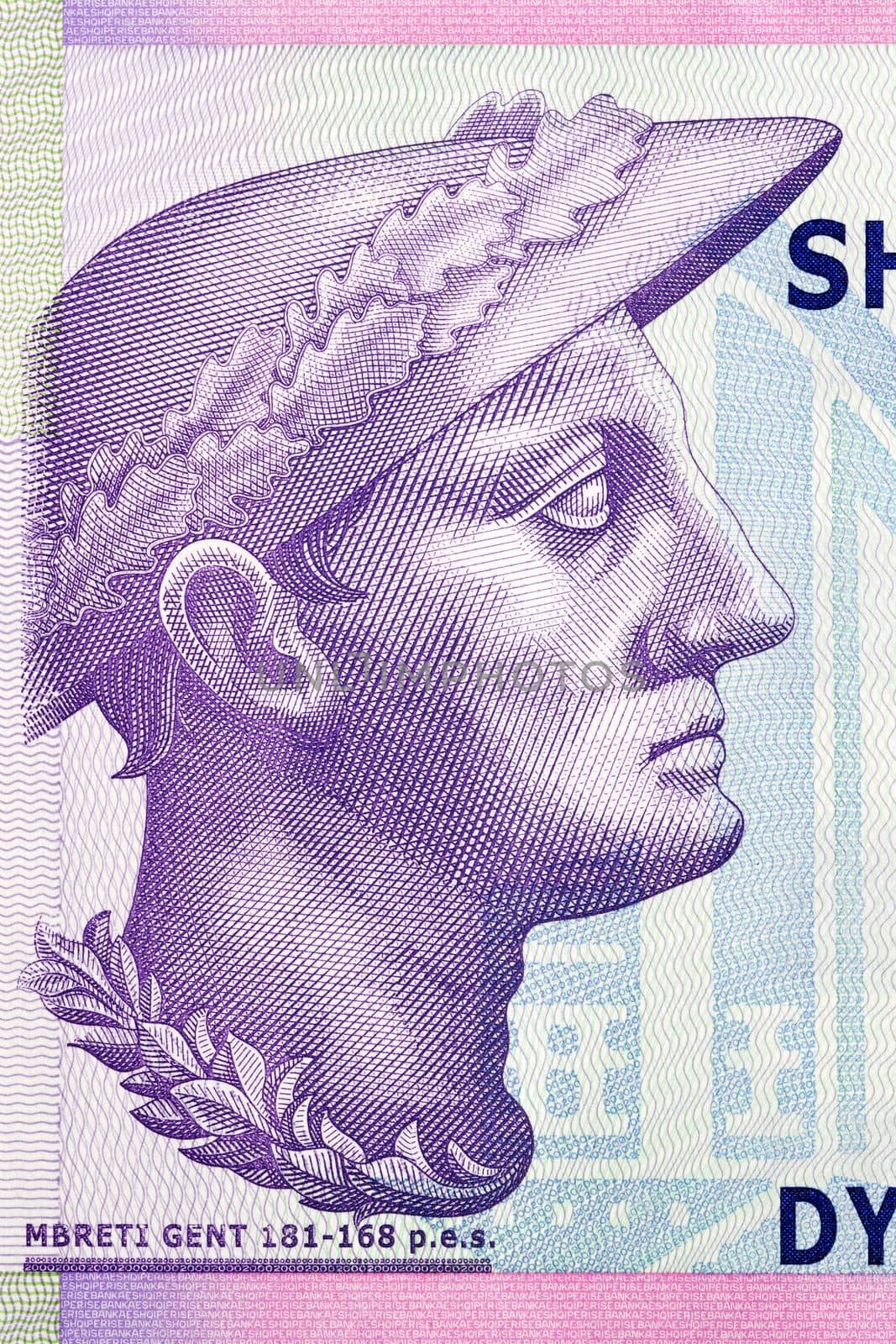 Gentius a portrait from Albanian money by johan10