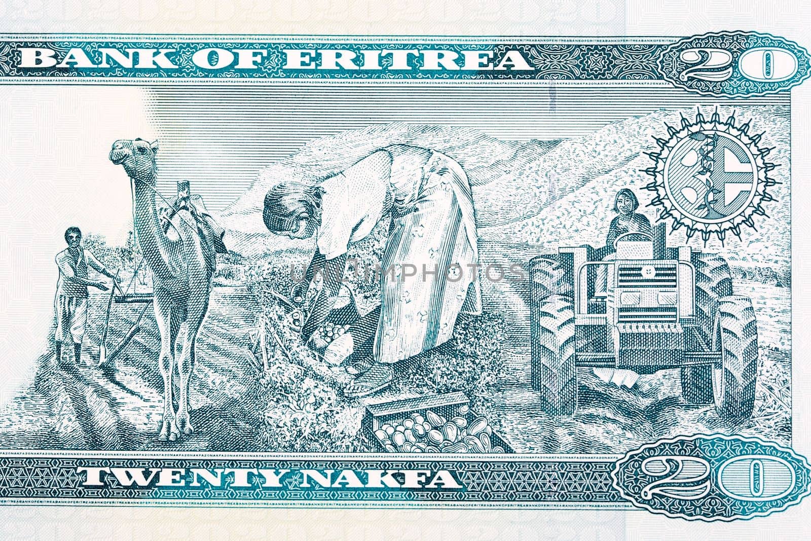 Three agricultural scenes from Eritrean nakfa by johan10