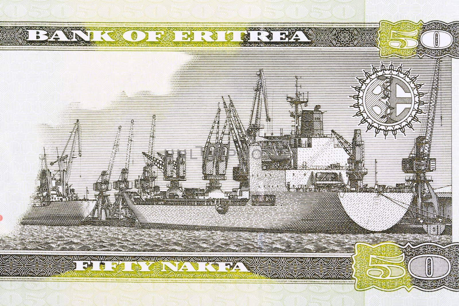 Freighter ships at Massawa port from Eritrean money - nakfa