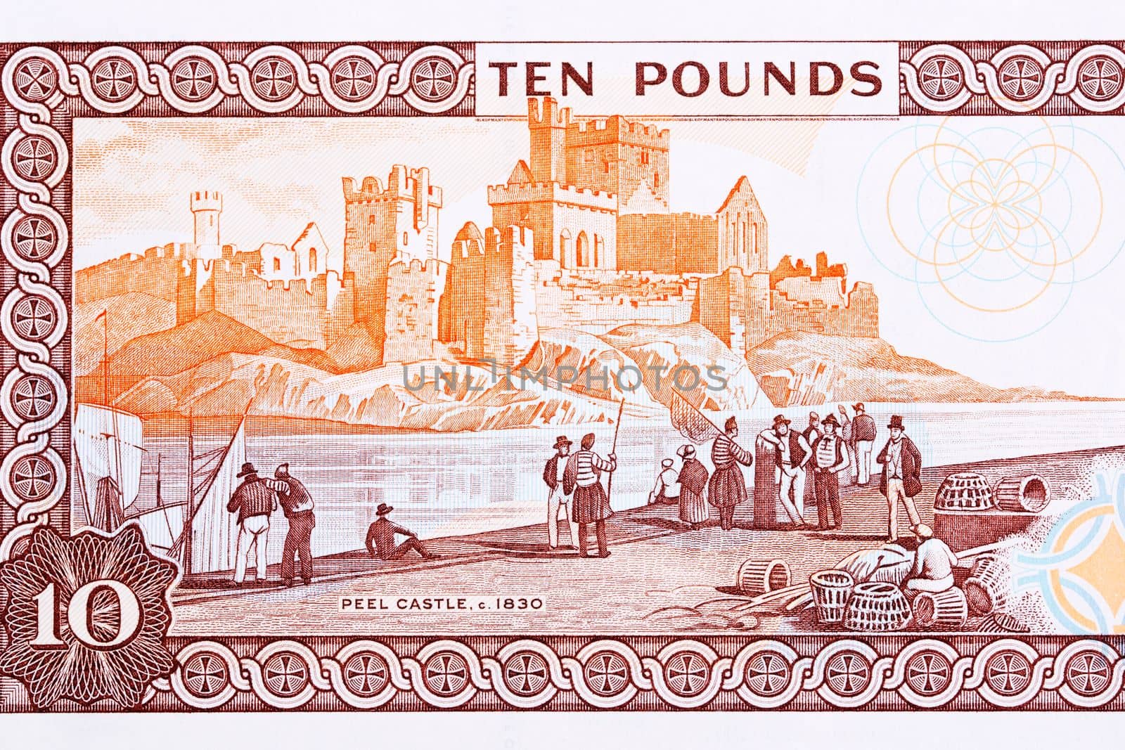 Peel Castle from Isle of Man money by johan10