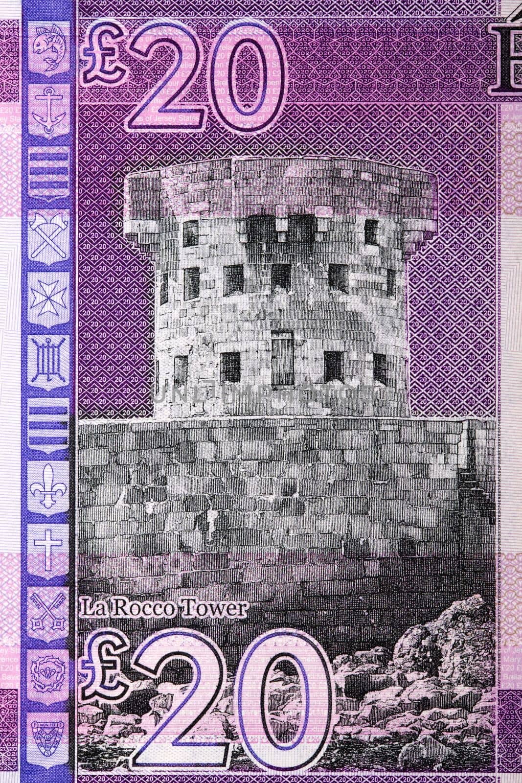 La Rocco Tower from Jersey money - pound