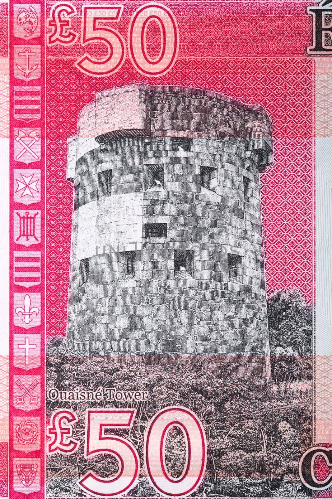 Ouaisne Tower from Jersey money - pounds