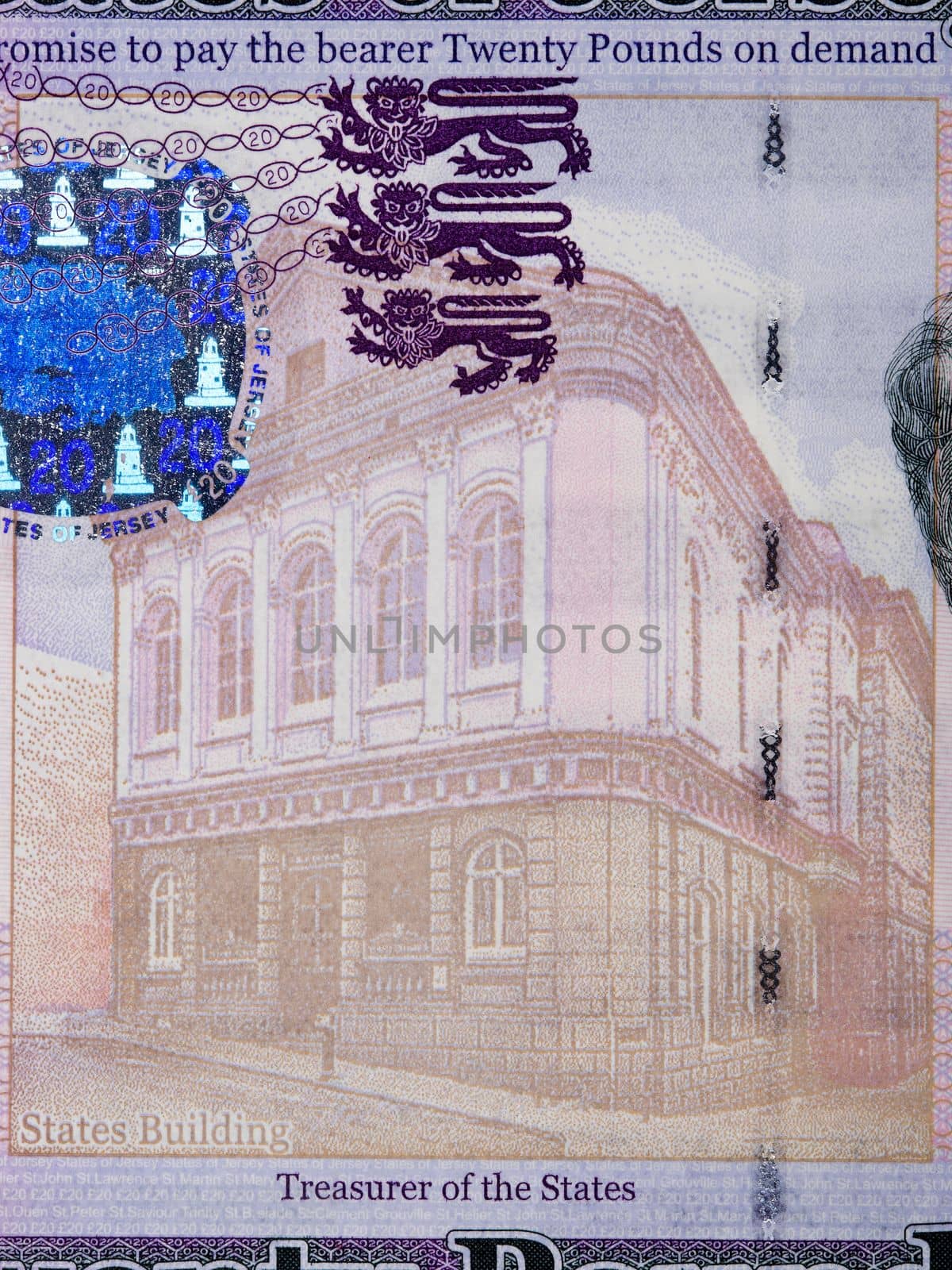 States Building from Jersey money - pounds