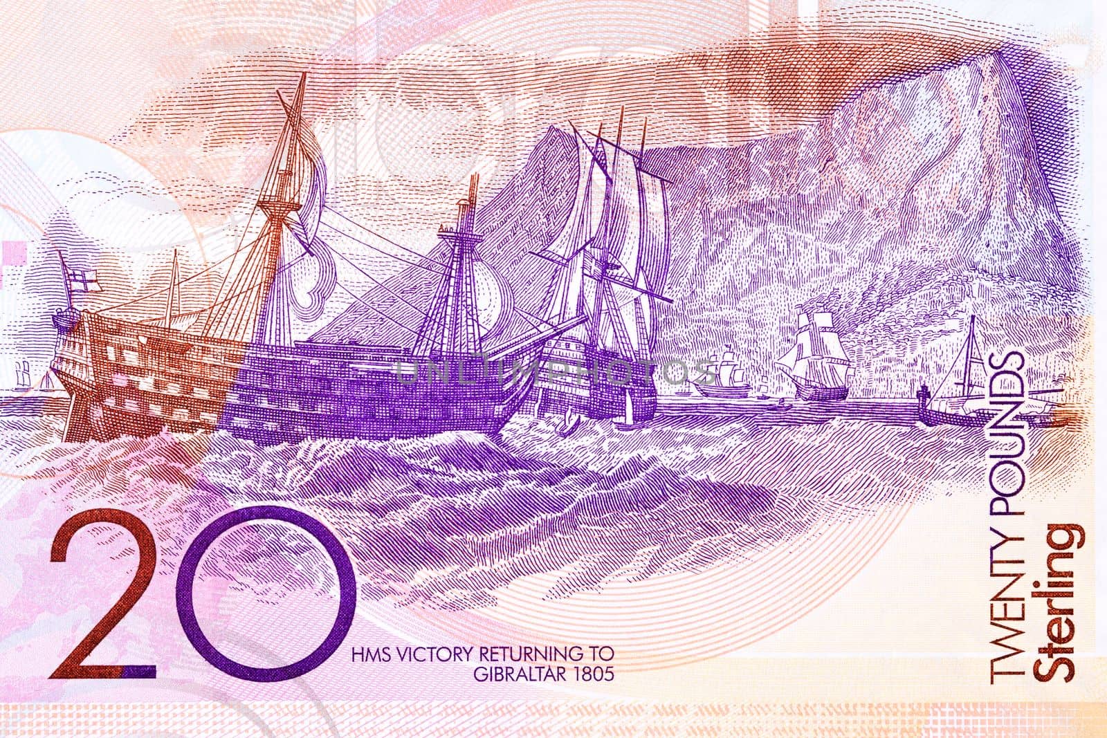 HMS Victory returning to Gibraltar from money - Pounds