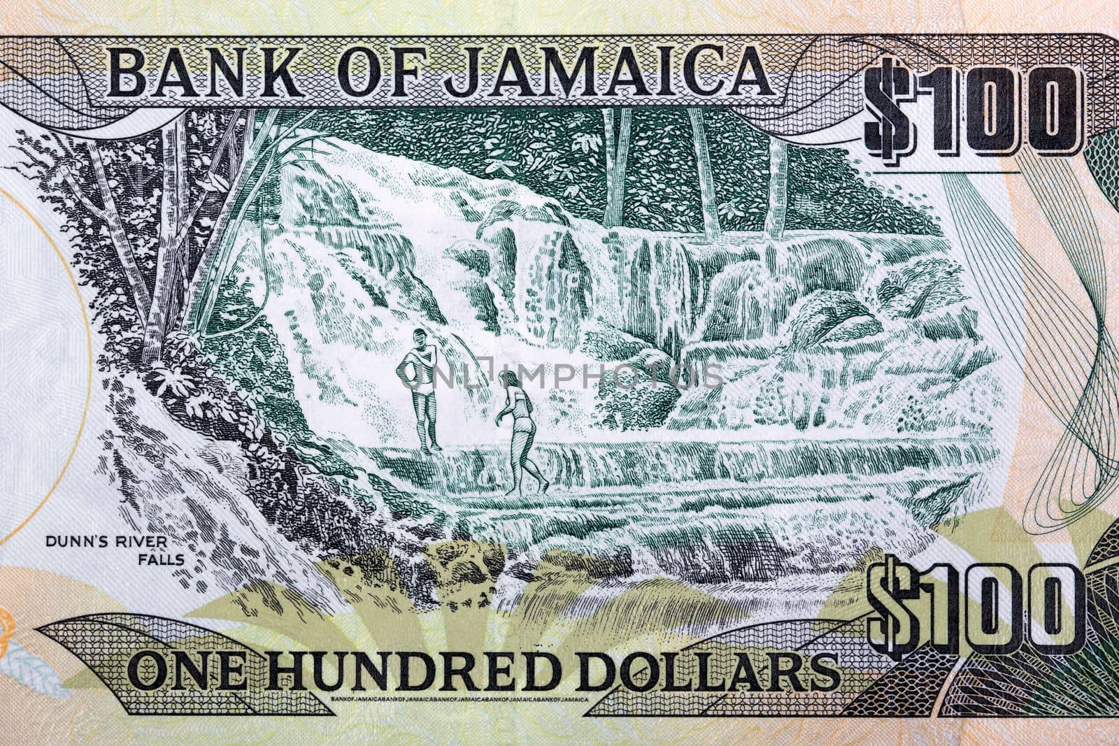 Dunn's River Falls from Jamaican money - Dollar