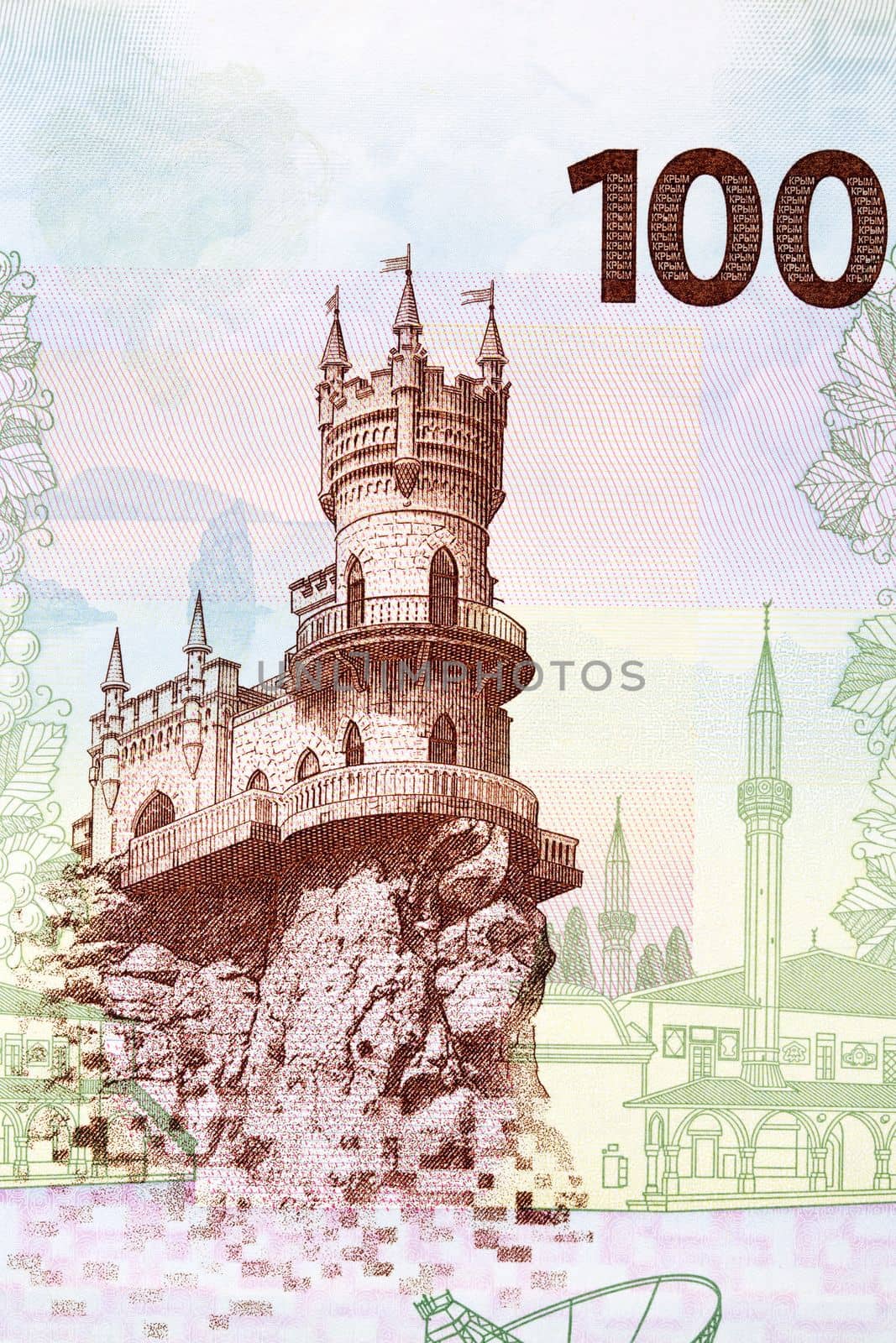 Swallow's Nest castle from Russian money by johan10
