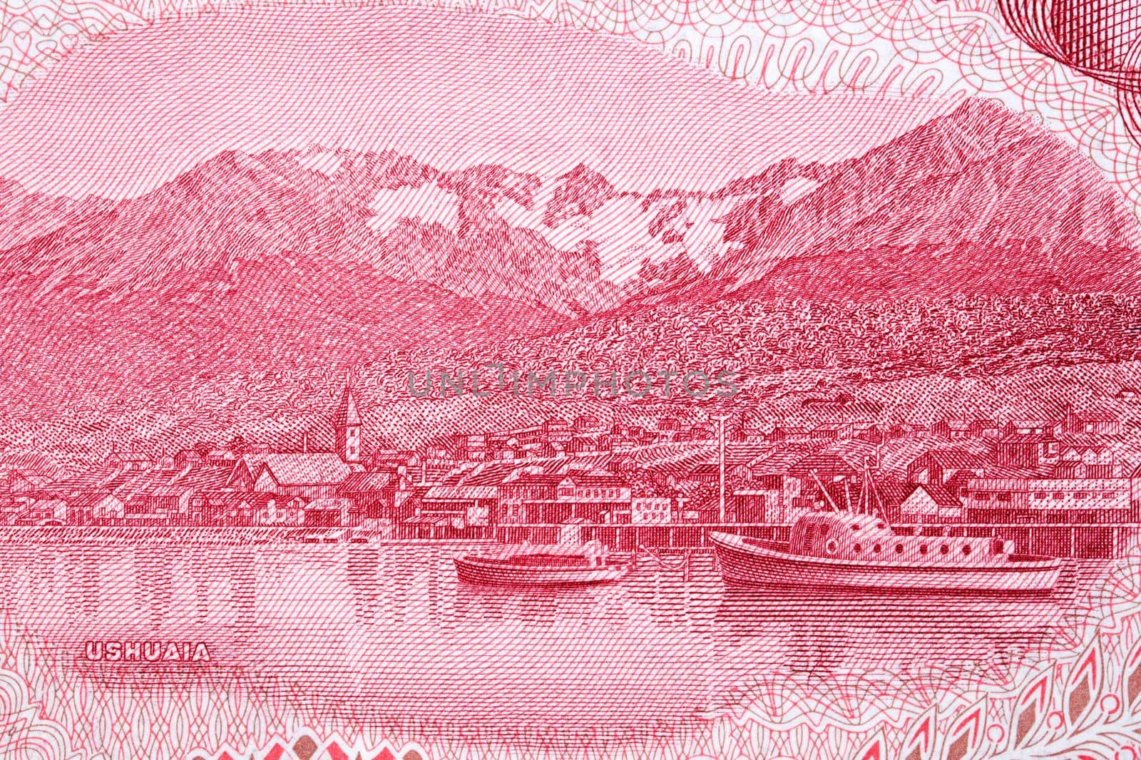 Ushuaia harbor from Argentinian money by johan10