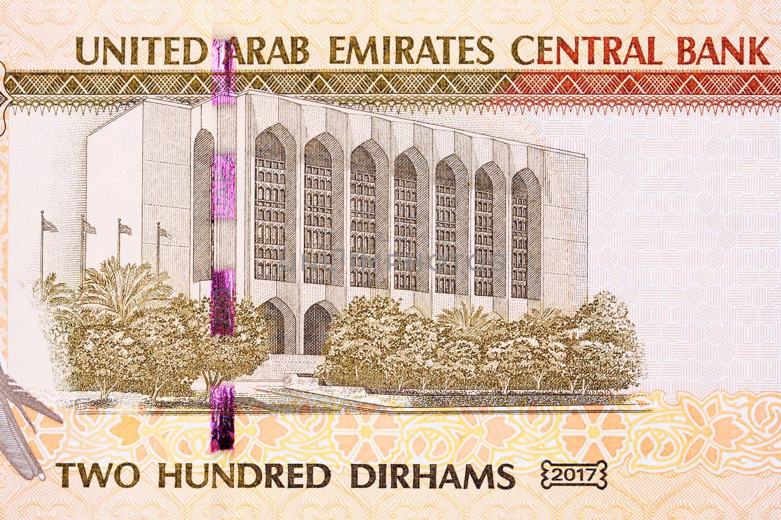 Central Bank Building from United Arab Emirates money - Dirham