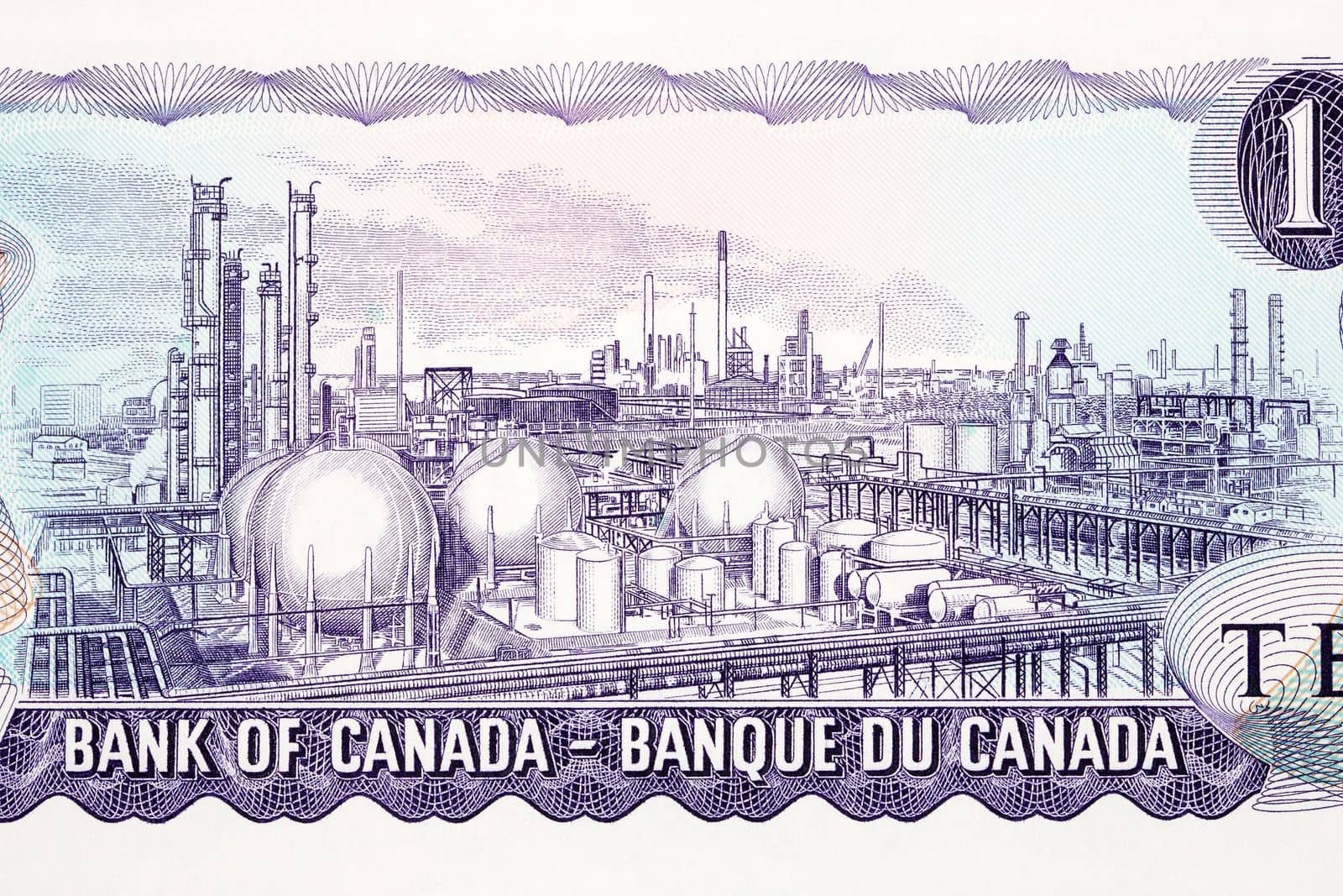 Oil refinery at Sarnia, Ontario from money by johan10