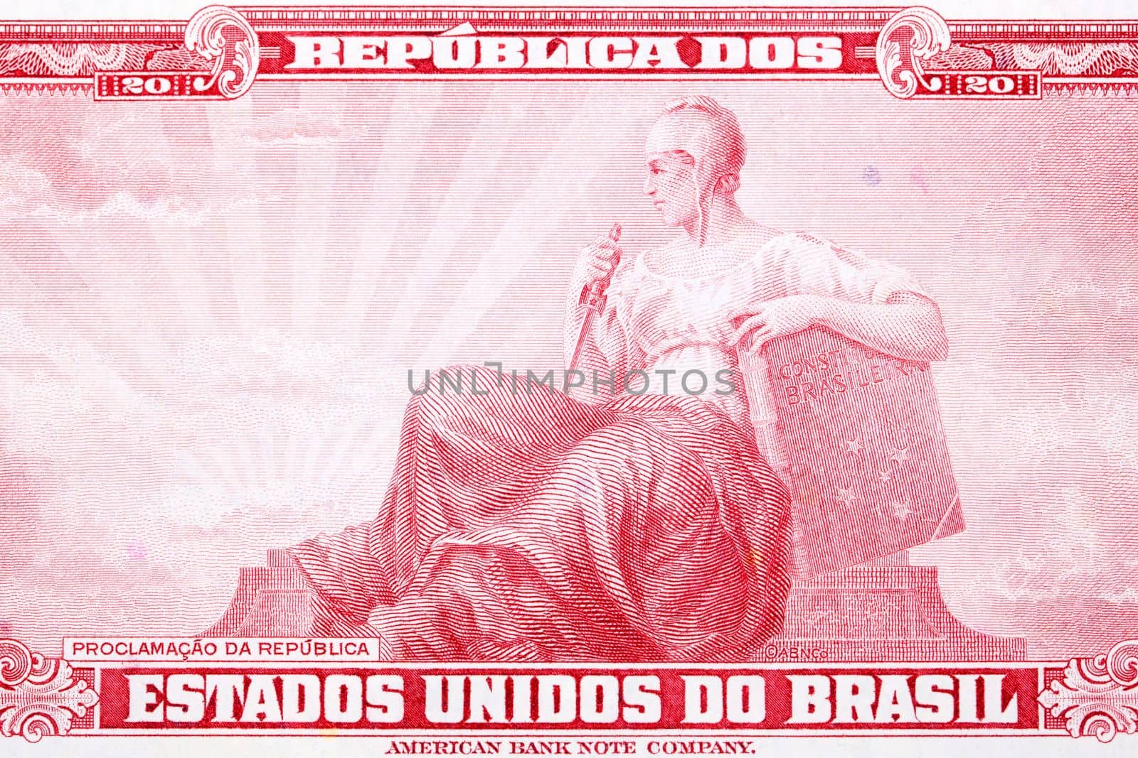 Allegory of the Republic from old Brazilian money by johan10