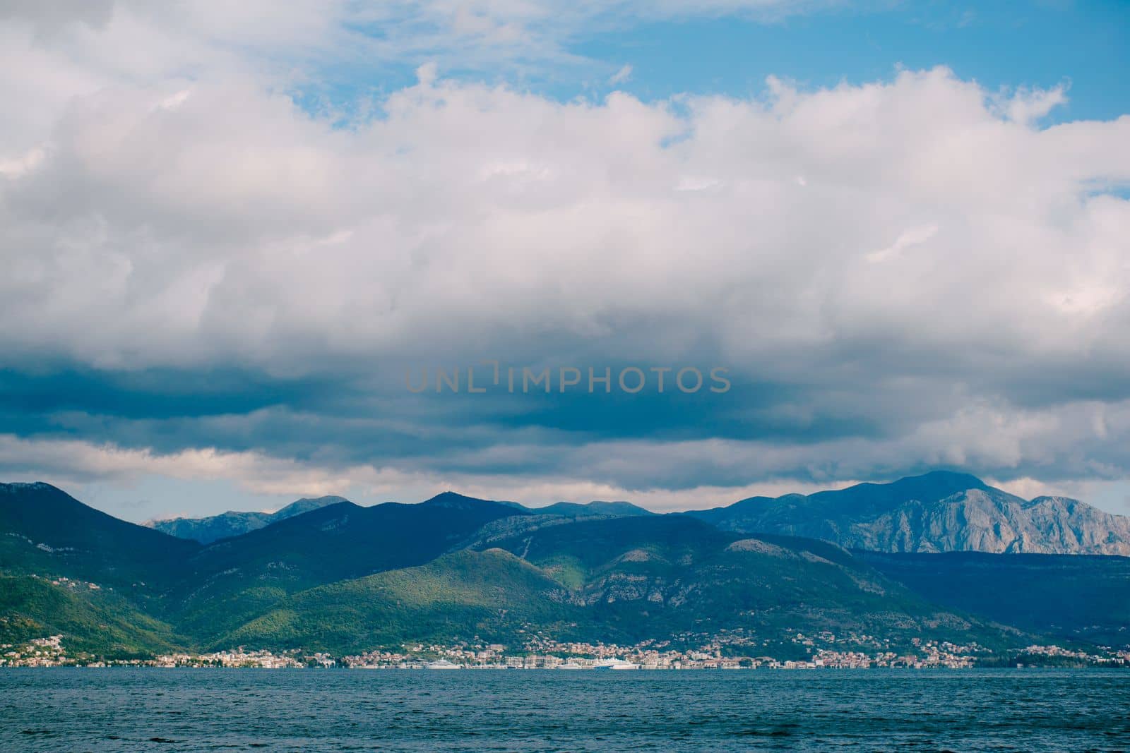 View from the sea to the Marina Porto Montenegro. High quality photo