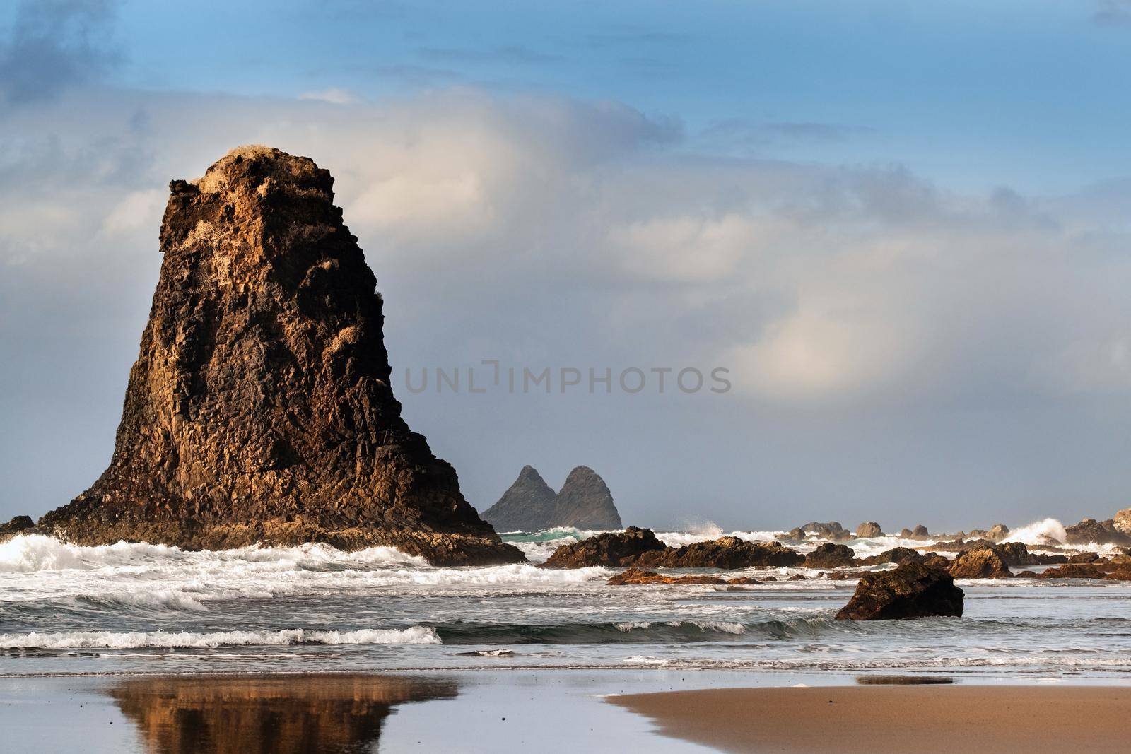 The sandy beach of Benijo on the island of Tenerife.Canary Islands, Spain.