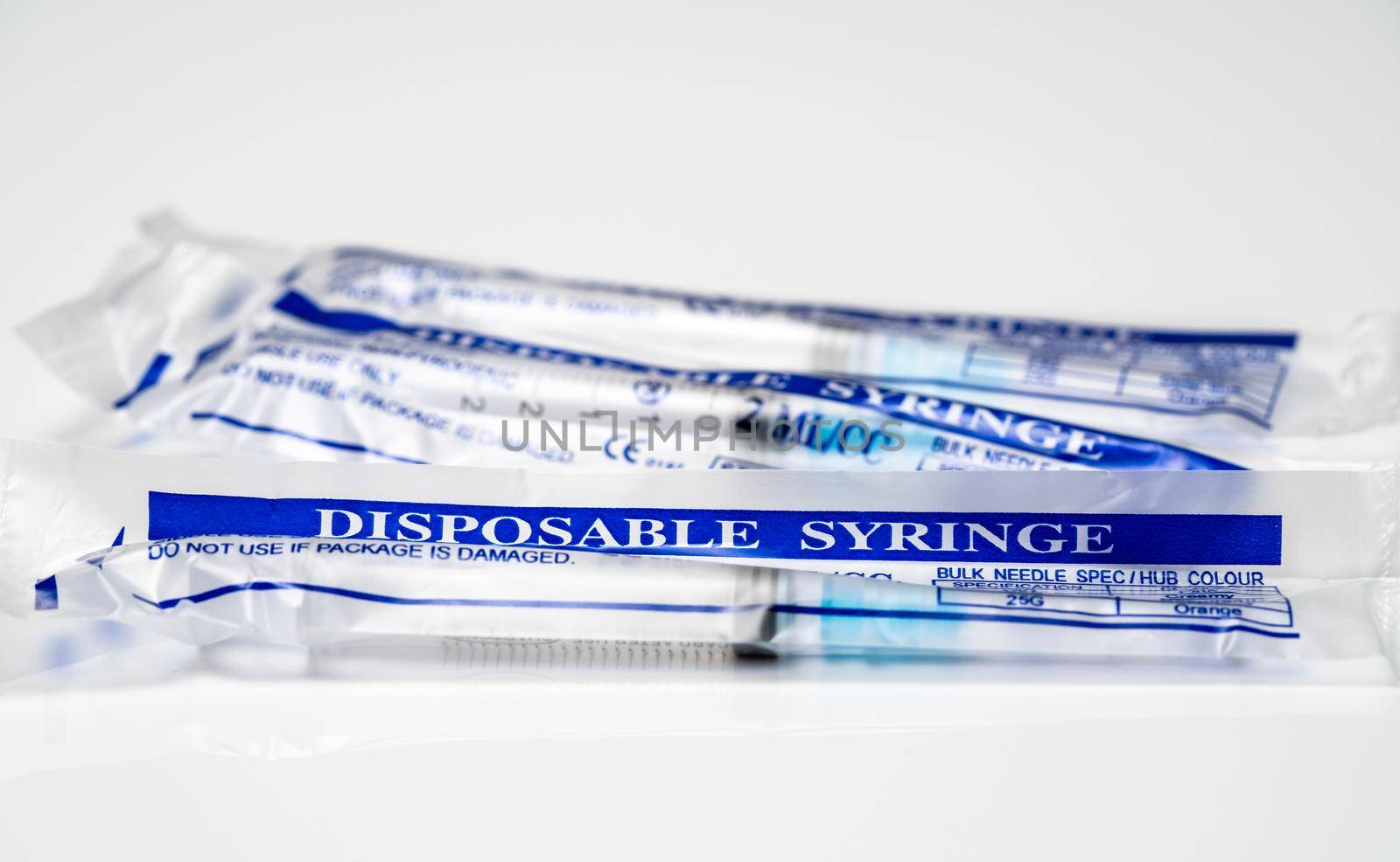 Booster shot for mRNA vaccines for Covid-19 with three disposable syringes ready for use to enhance protection against virus