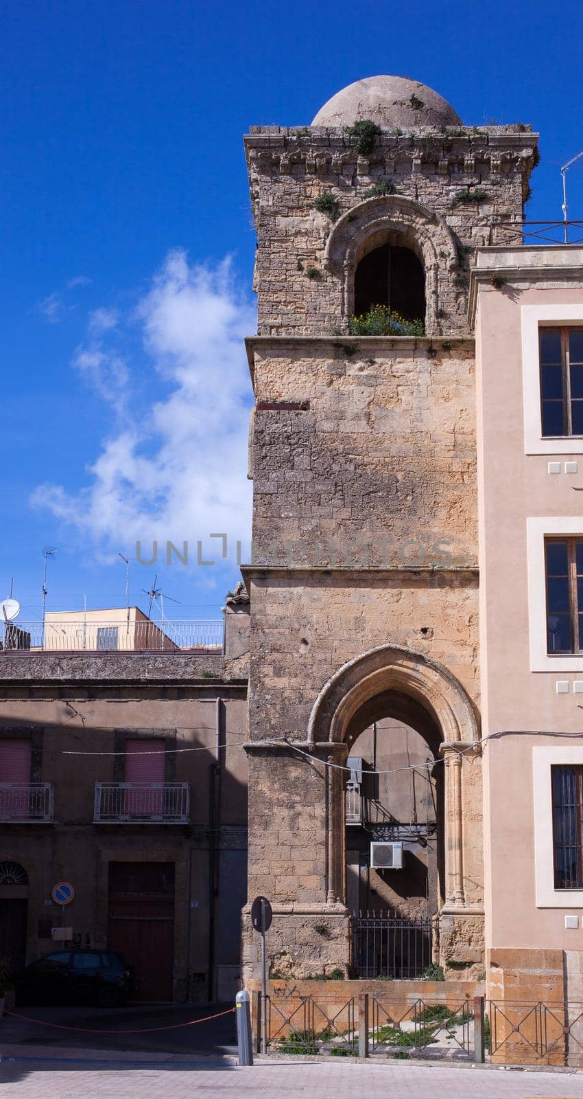 View of the tower called torre campionaria di San Giovanni in Enna