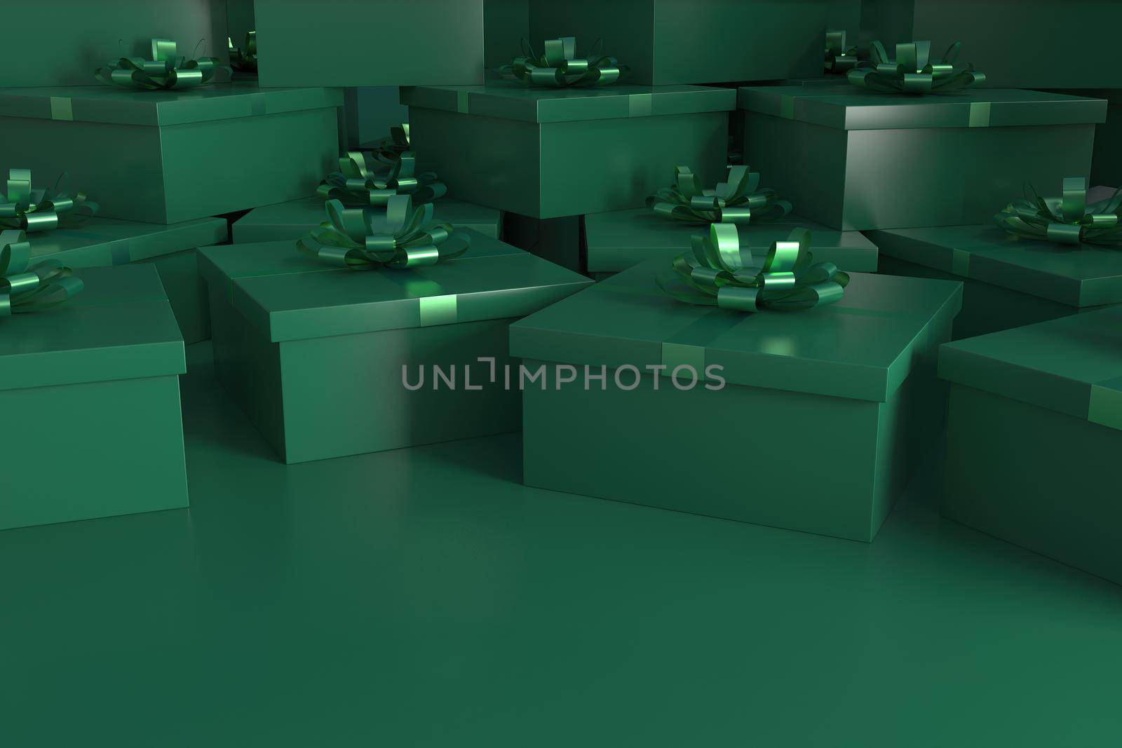 3d  illustration of the gift box for the new year holidays and Christmas