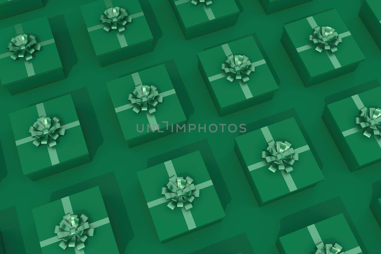 3d  illustration of the gift box for the new year holidays and Christmas