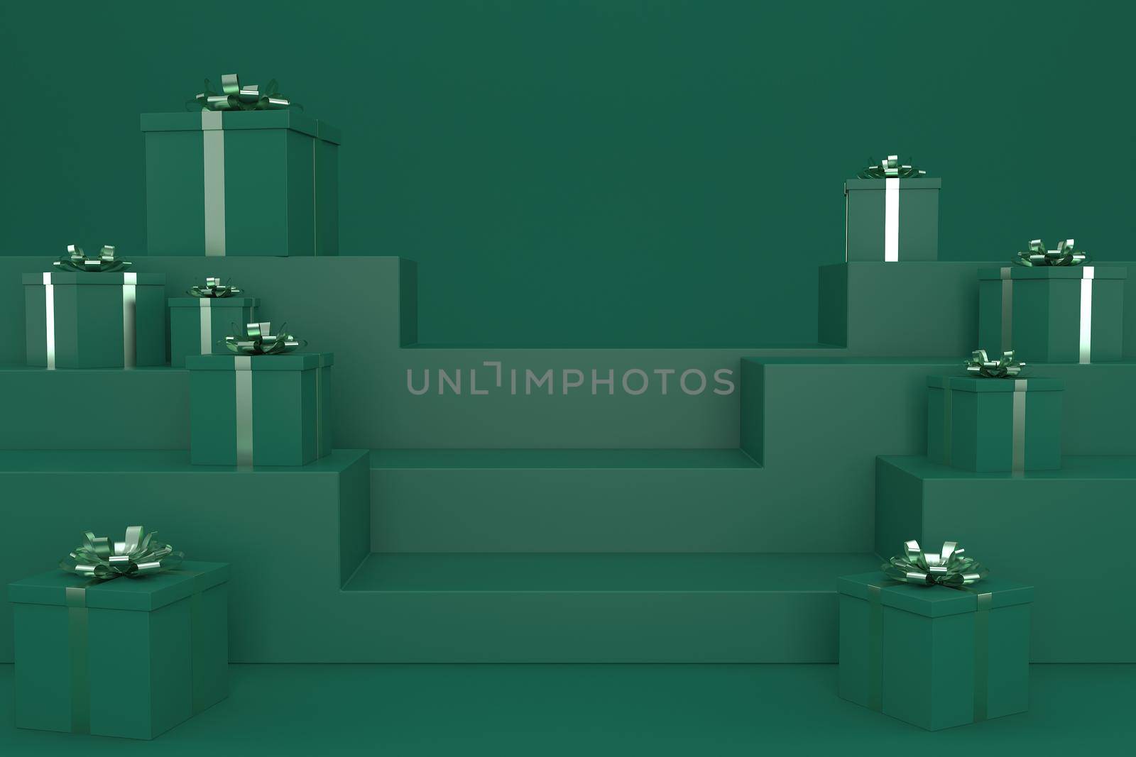3d  illustration of the gift box for the new year holidays and Christmas