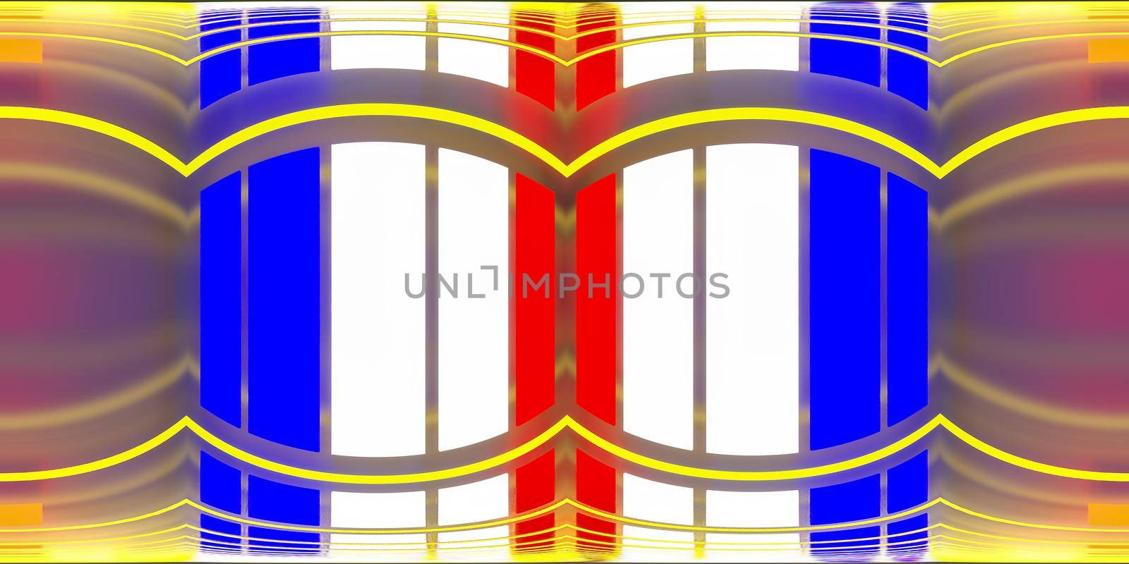 3d illustration, 3d rendering, vr 360 panorama abstract images of the geometry background