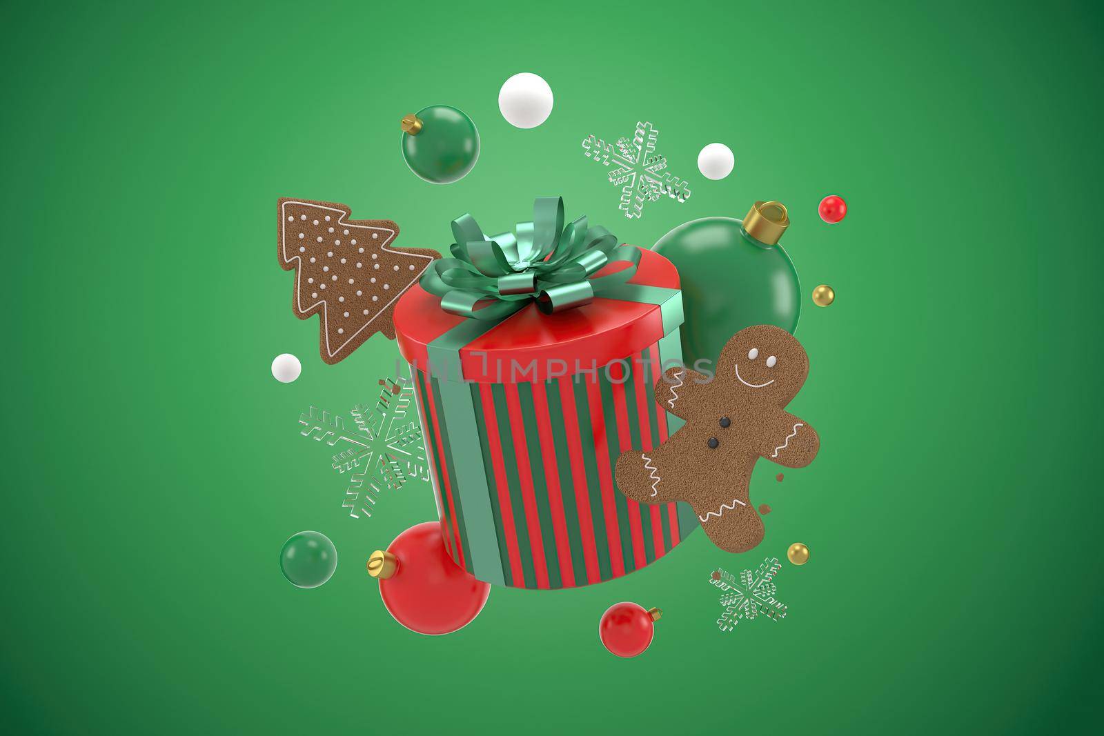 3d illustration for new year holidays and Christmas