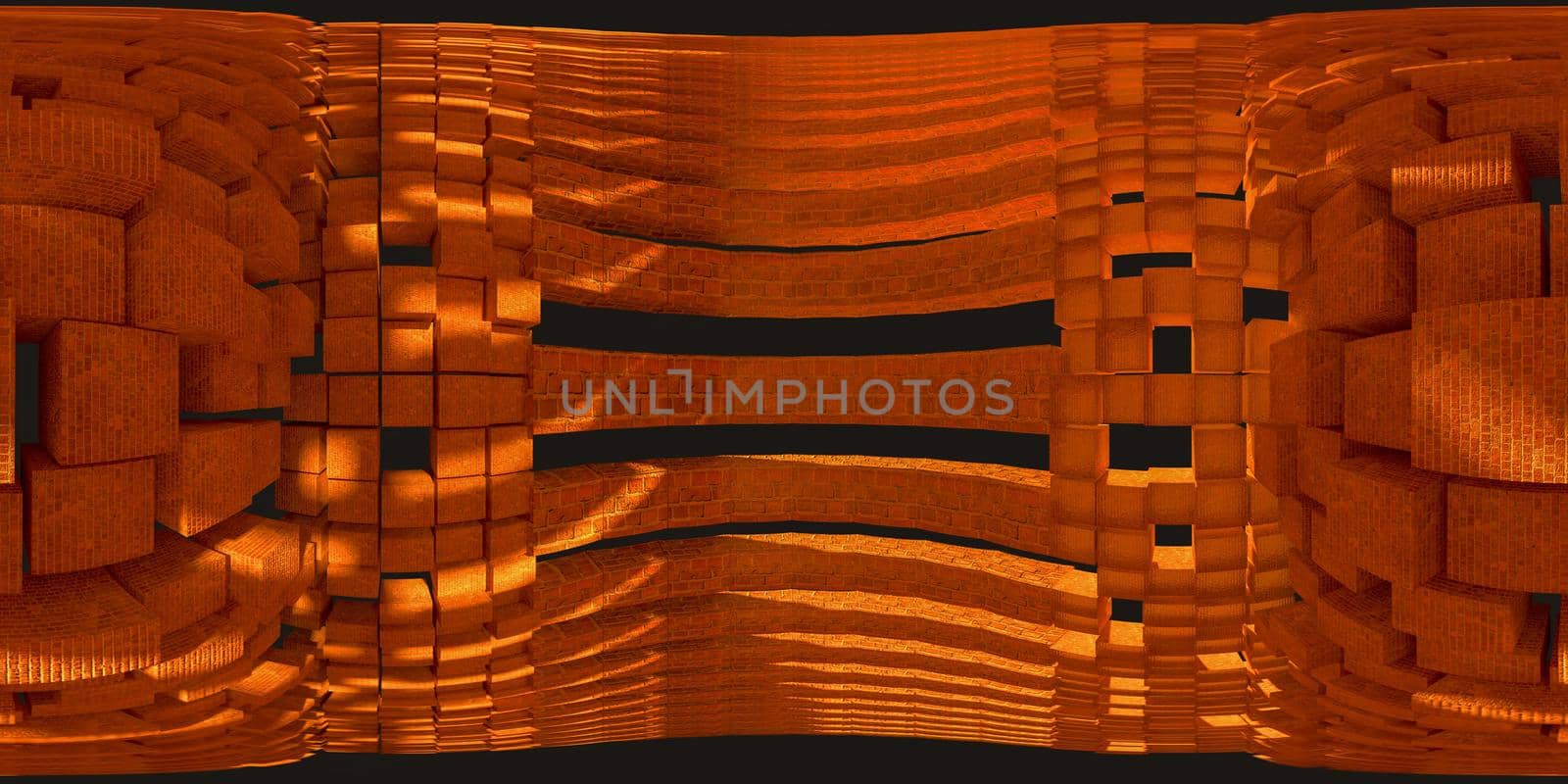 3d illustration, 3d rendering, vr 360 panorama abstract images of the geometry background