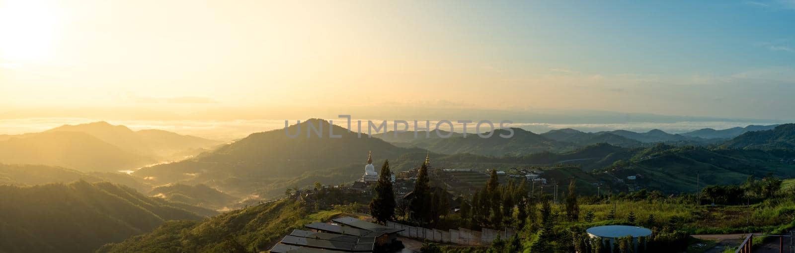 Panorama, Sunrise at Khao Kho, Phetchabun Province, Thailand