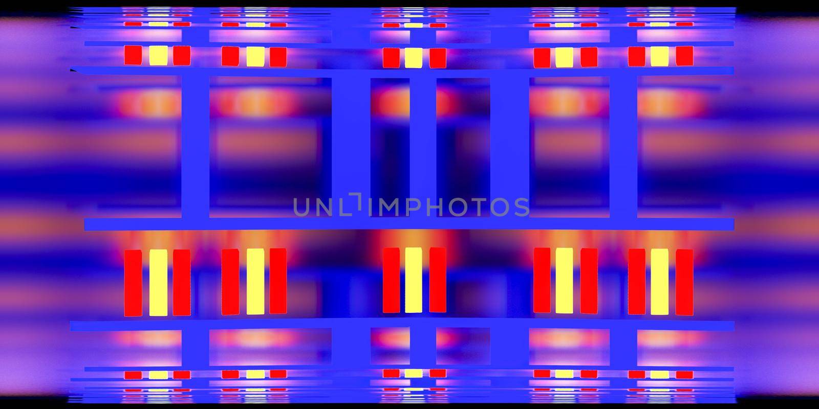 3d illustration, 3d rendering, vr 360 panorama abstract images of the geometry background