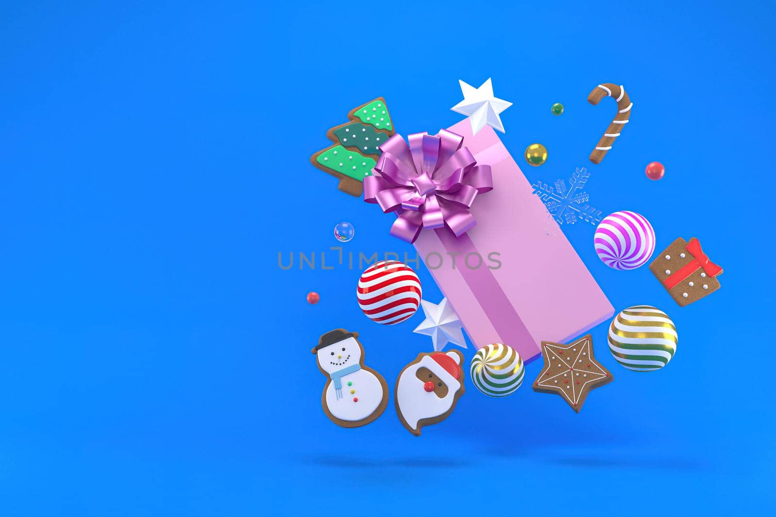 3d illustration for new year holidays and Christmas