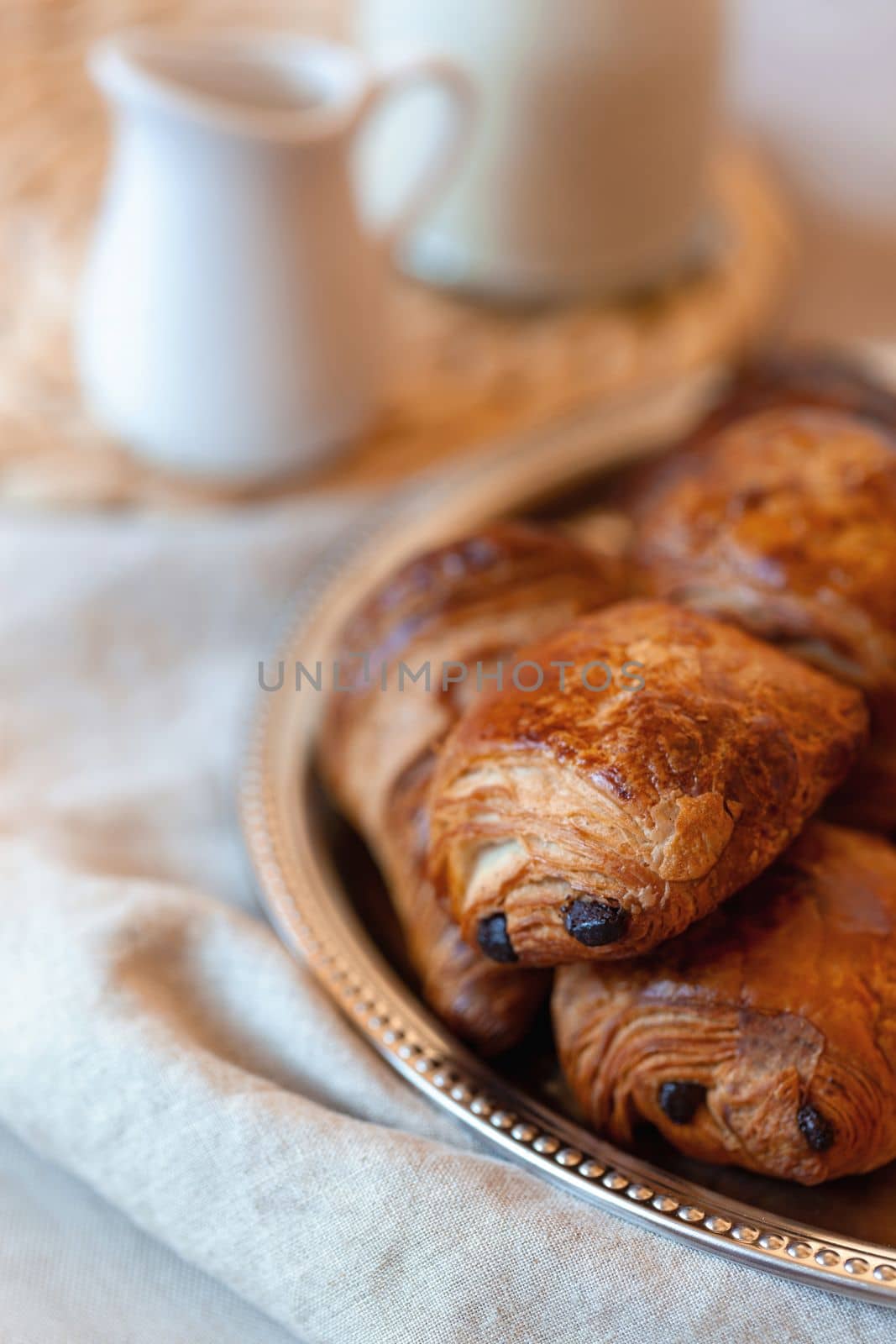 Pain au chocolat, french sweet pastry speciality by lanych