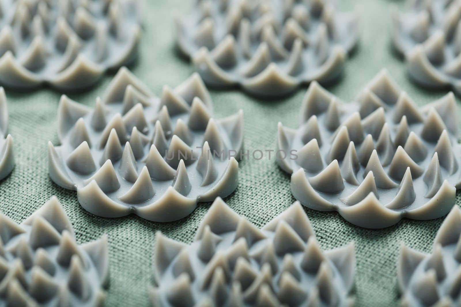 Massage mat with prickly spikes Kuznetsov applicator Close-up