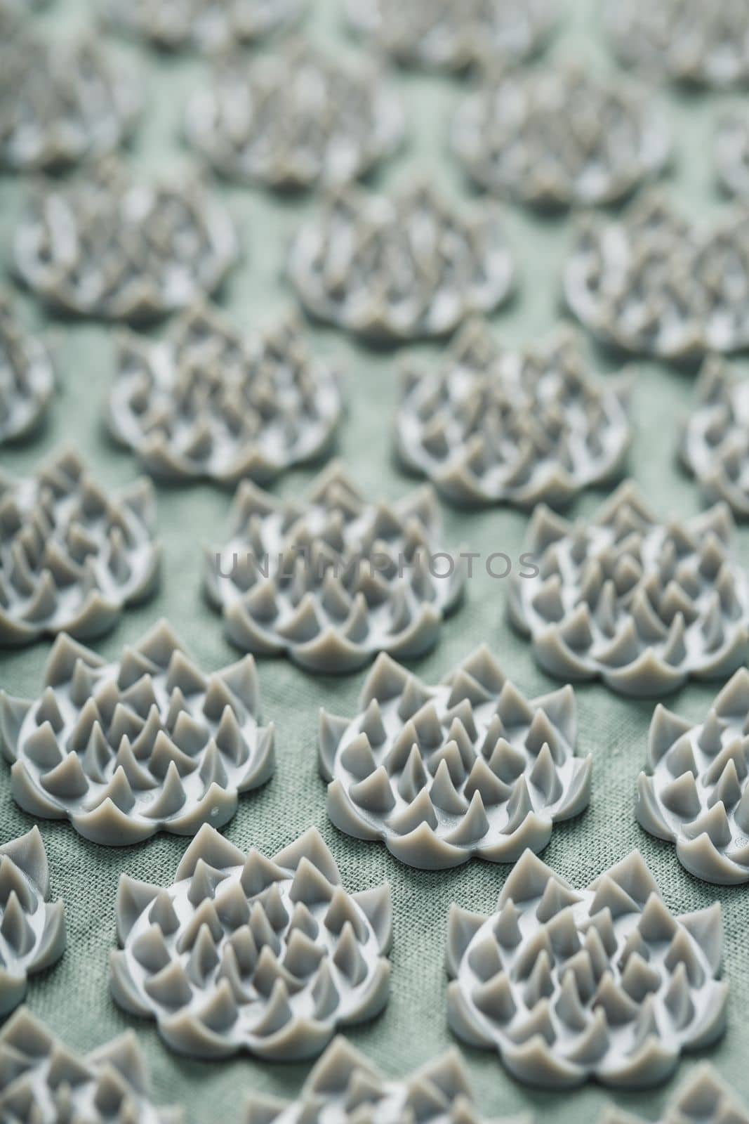 Massage mat with prickly spikes Kuznetsov applicator Close-up