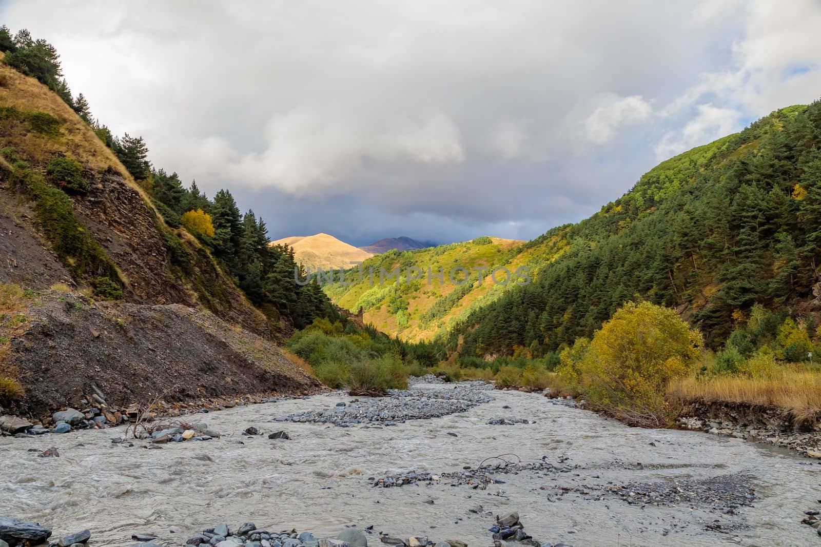 Mountain river in the Caucasus