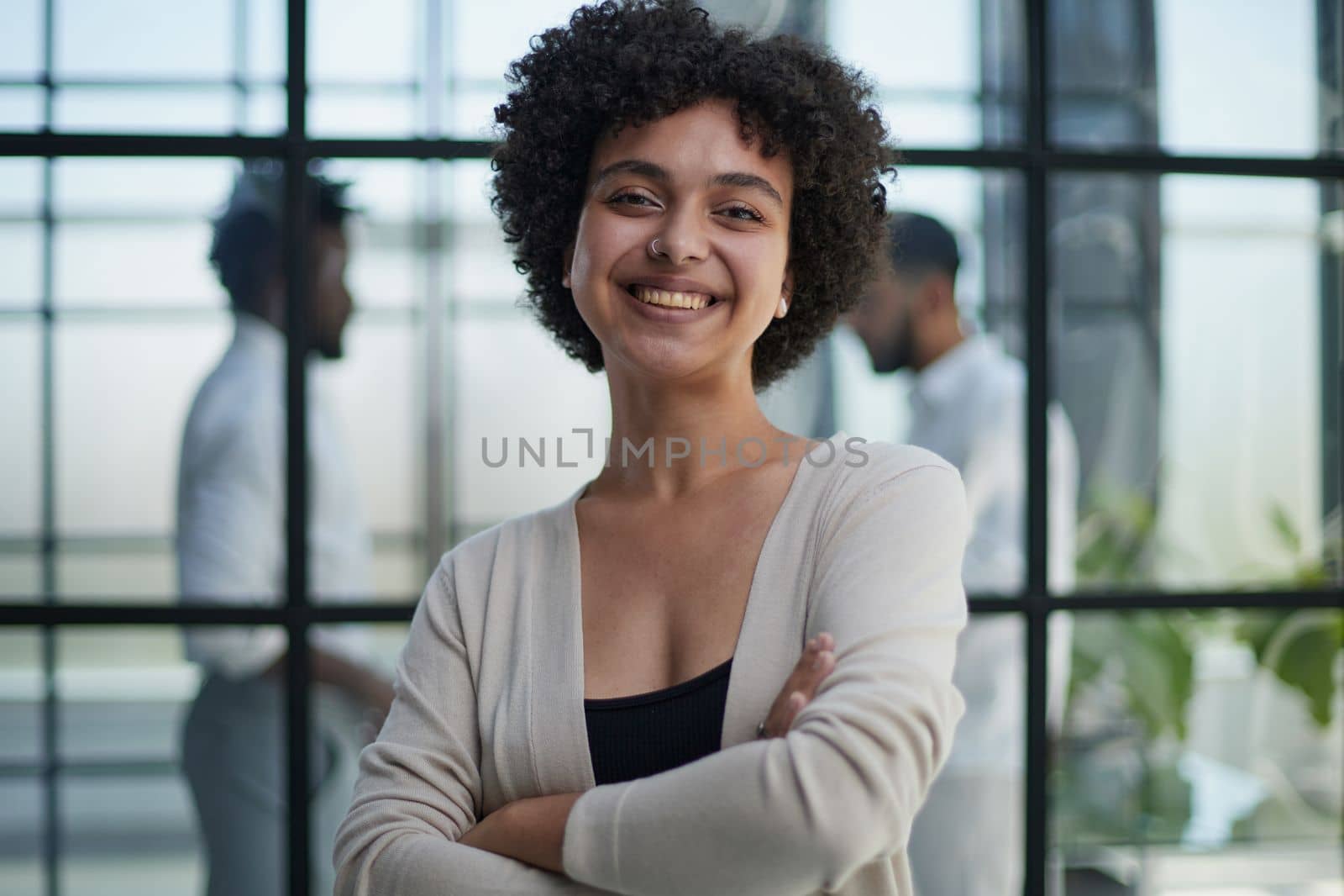 Portrait of a young business woman in an modern office