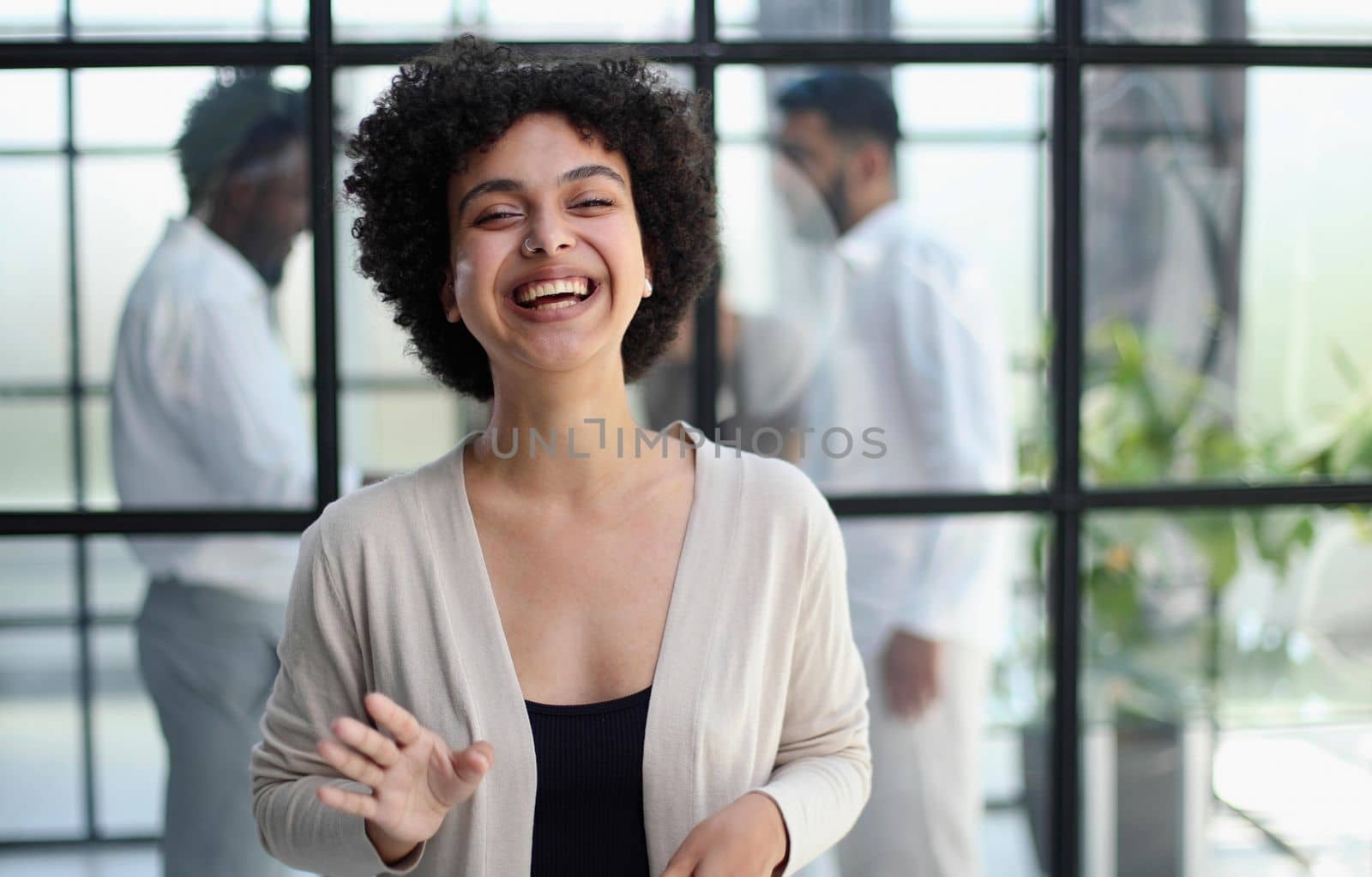 Portrait of a young business woman in an modern office