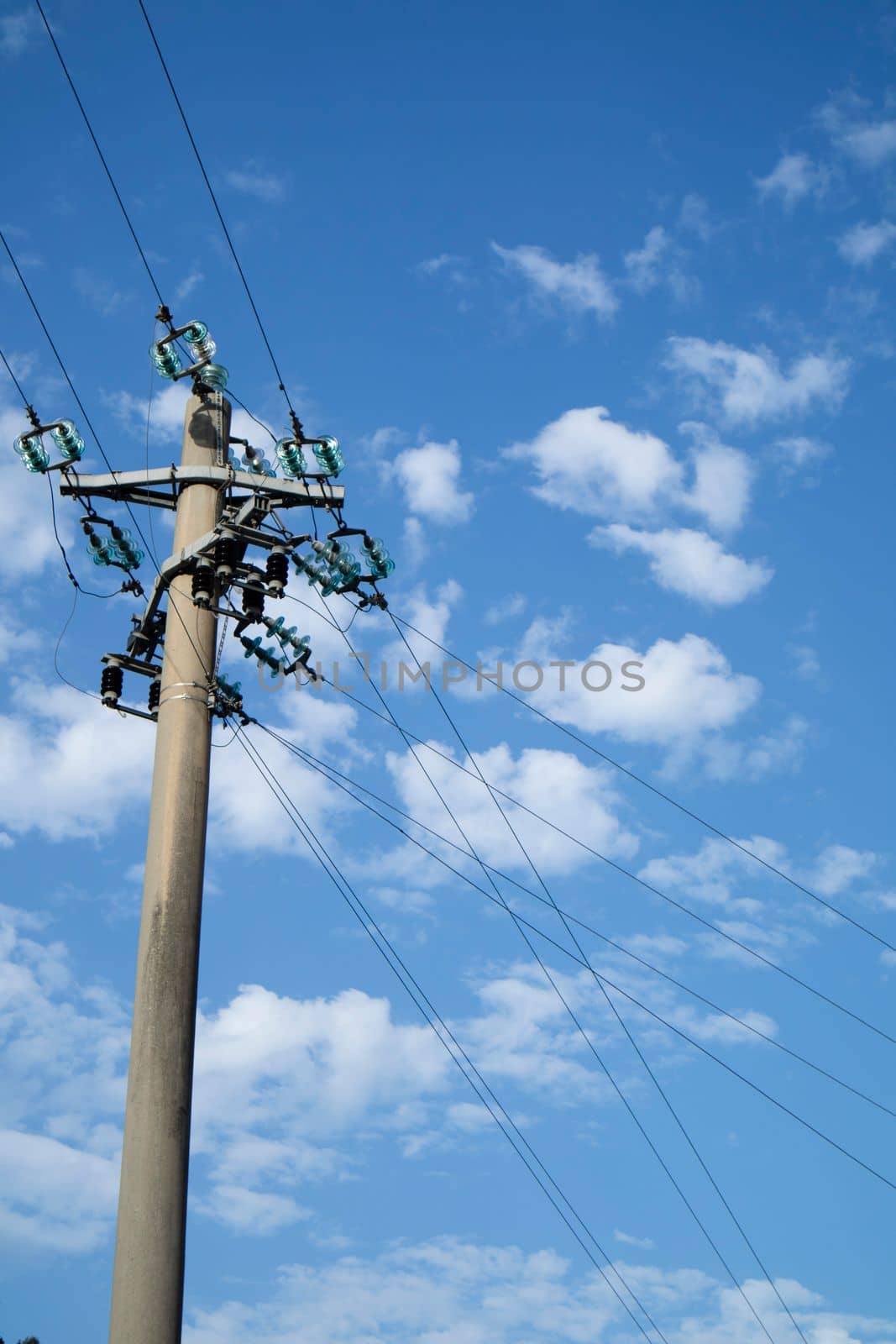 Poles for the distribution of electricity for civil use  by fotografiche.eu