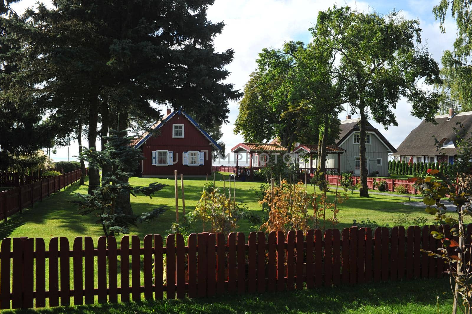 old Lithuanian traditional wooden house in Nida, Lithuania, Europe