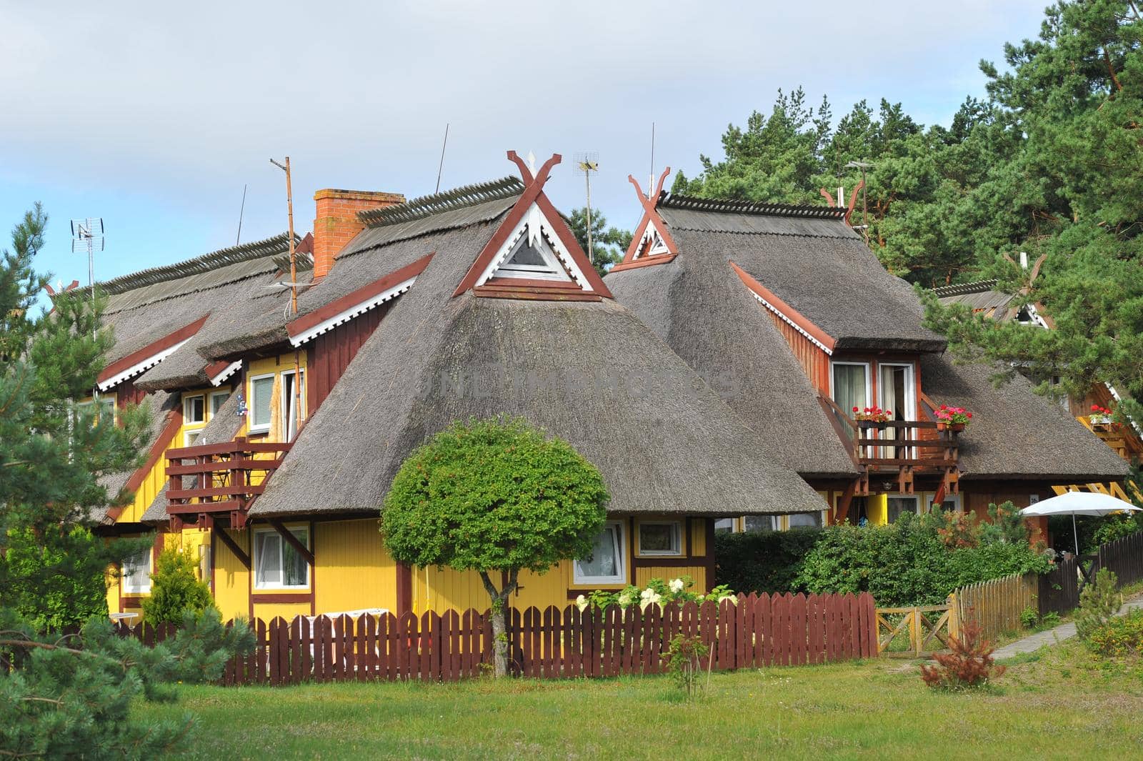 Thomas Mann summer house, old Lithuanian traditional wooden house in Nida, Lithuania, Europe