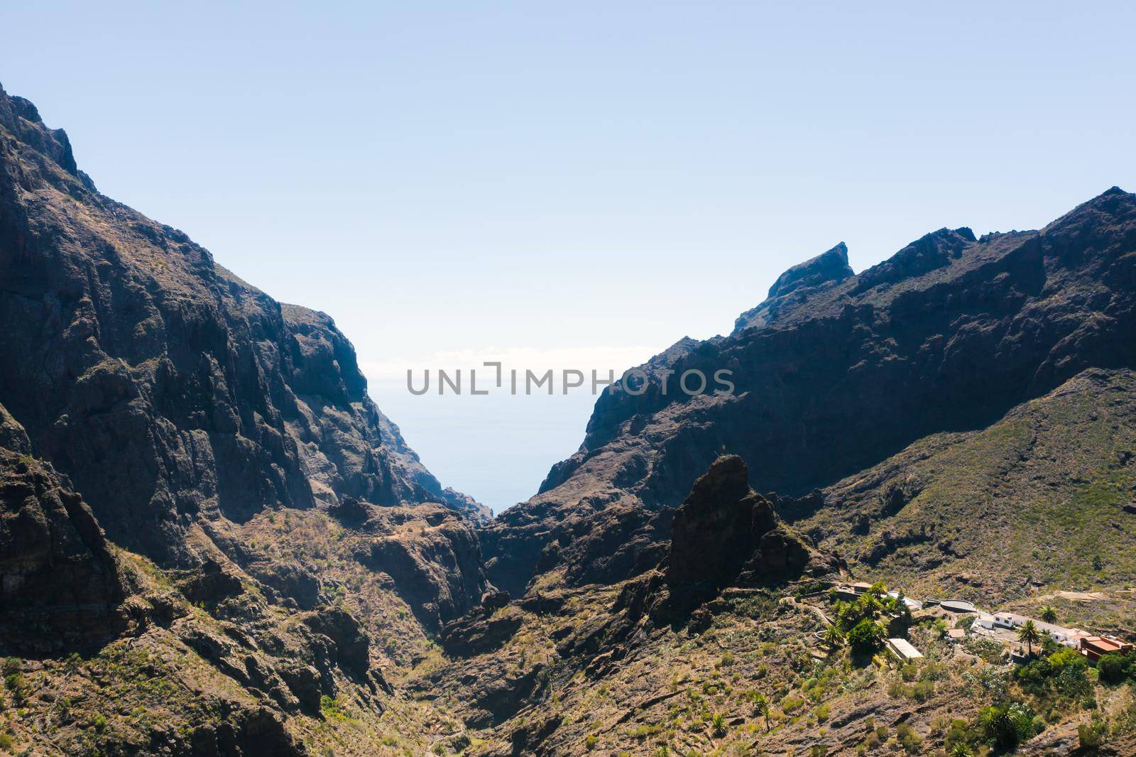 Mask village in Spain, popular tourist destination Mask village of Tenerife.