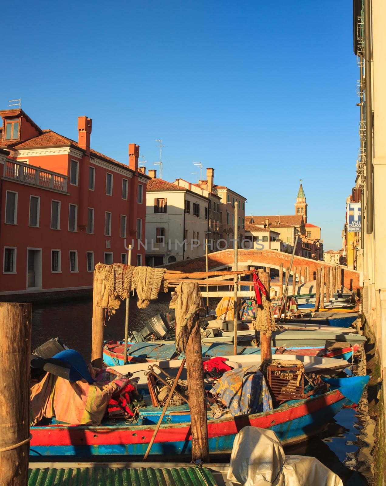 View of Chioggia, little town in the Venice lagoon