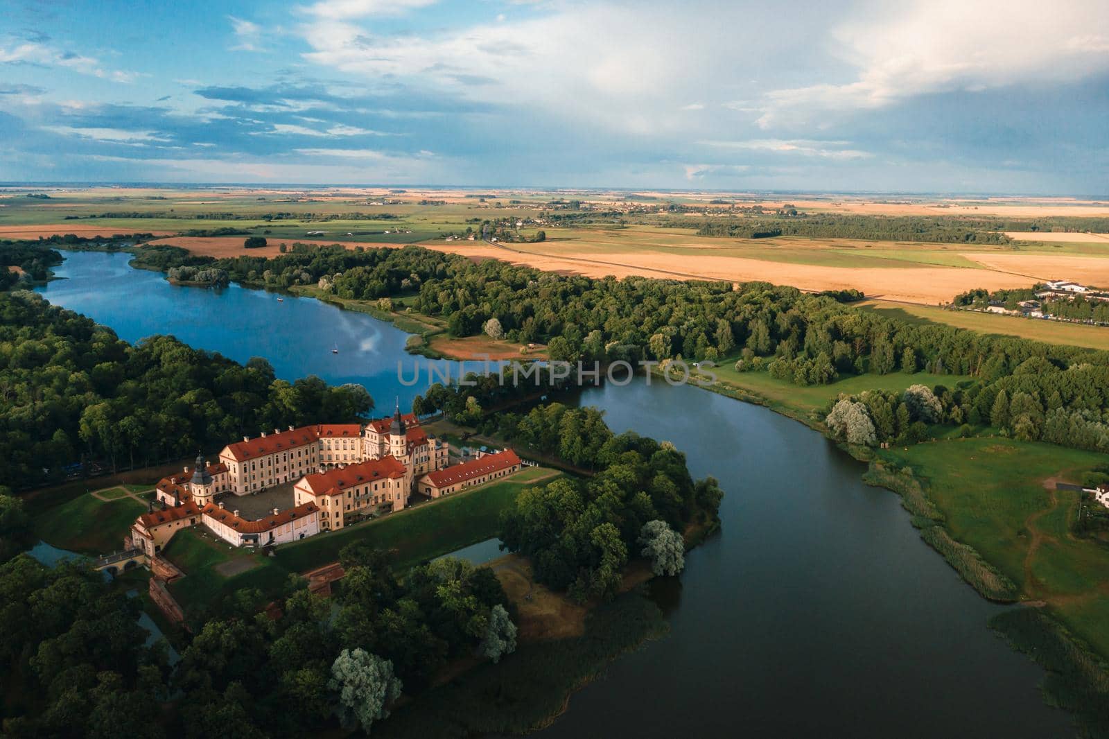 Medieval castle in Nesvizh, Minsk Region, Belarus. by Lobachad