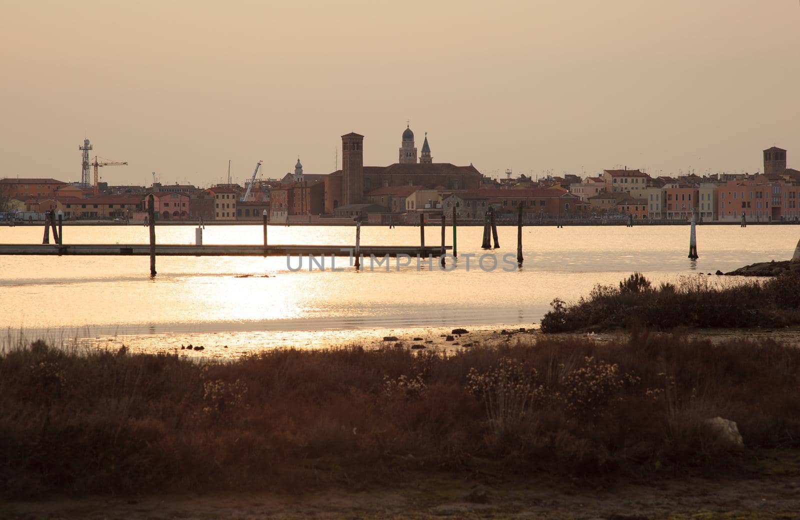 View of Chioggia, little town in the Venice lagoon
