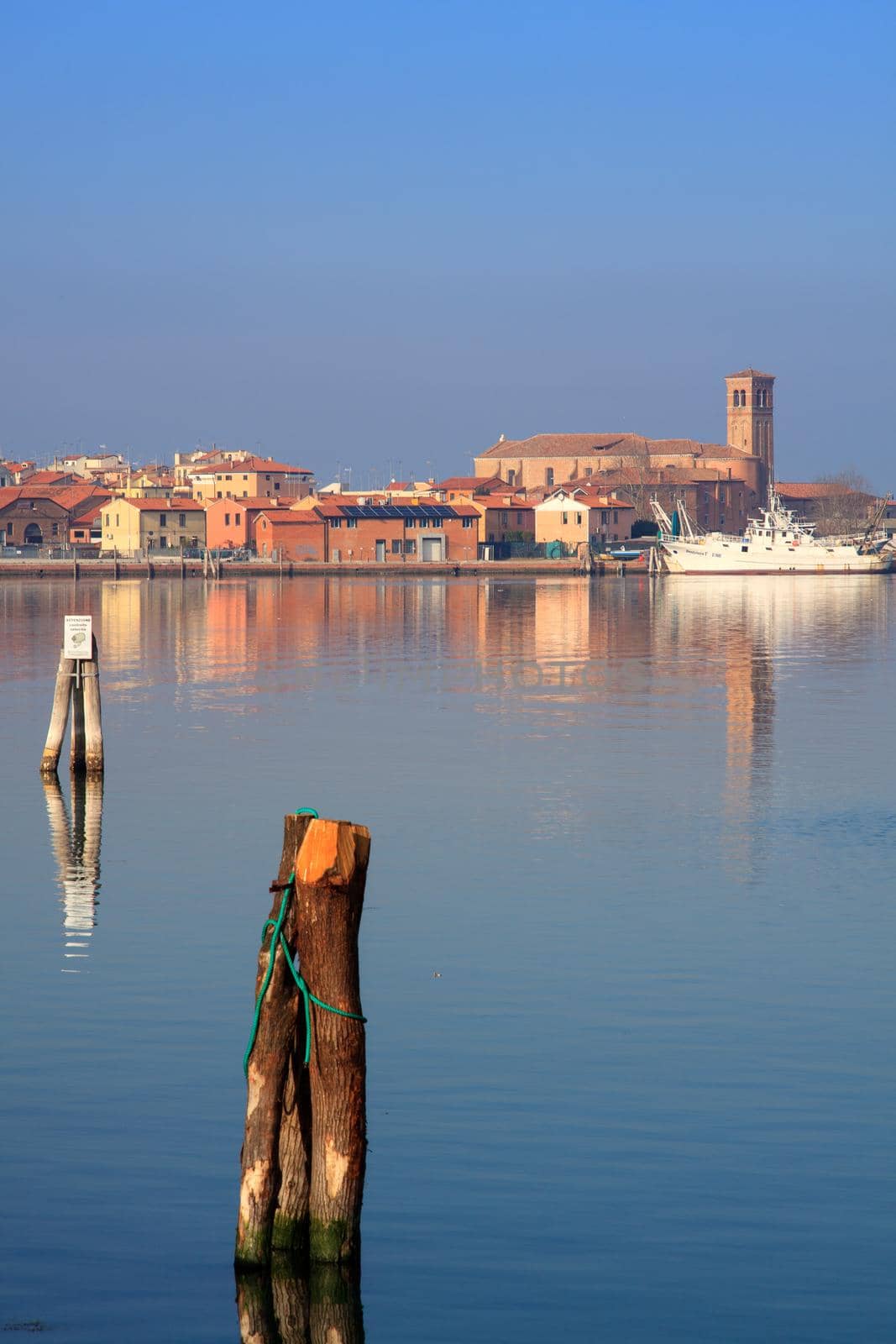 View of Chioggia, little town in the Venice lagoon