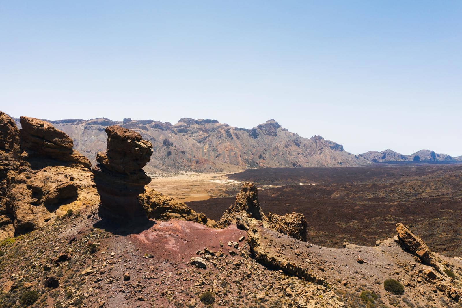 Mars the red planet's desert landscape. Teide National Park. Beautiful view of the Teide volcano. Desert Crater of the Teide volcano.Mount Teide in Tenerife. Tenerife, Canary Islands by Lobachad