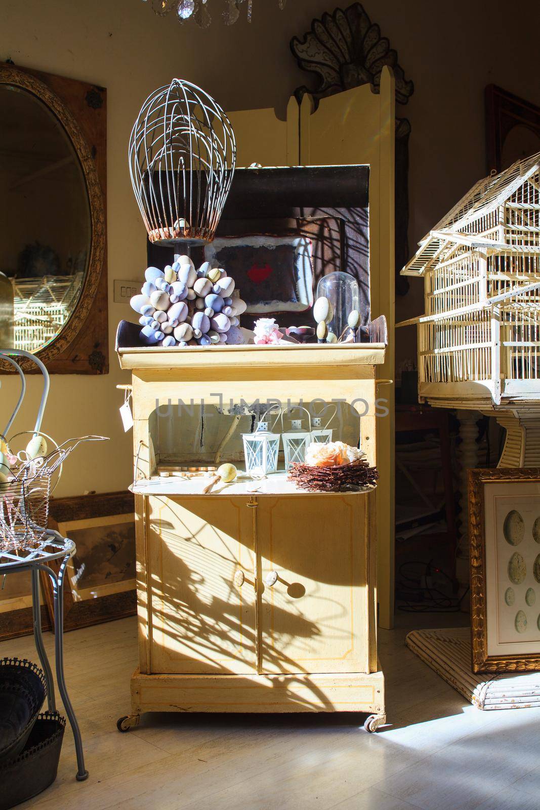 View of old glass cabinet in the home