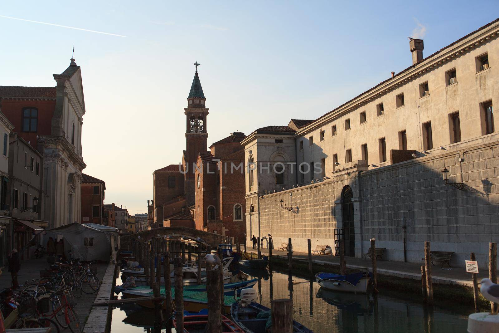 View of Chioggia, little town in the Venice lagoon