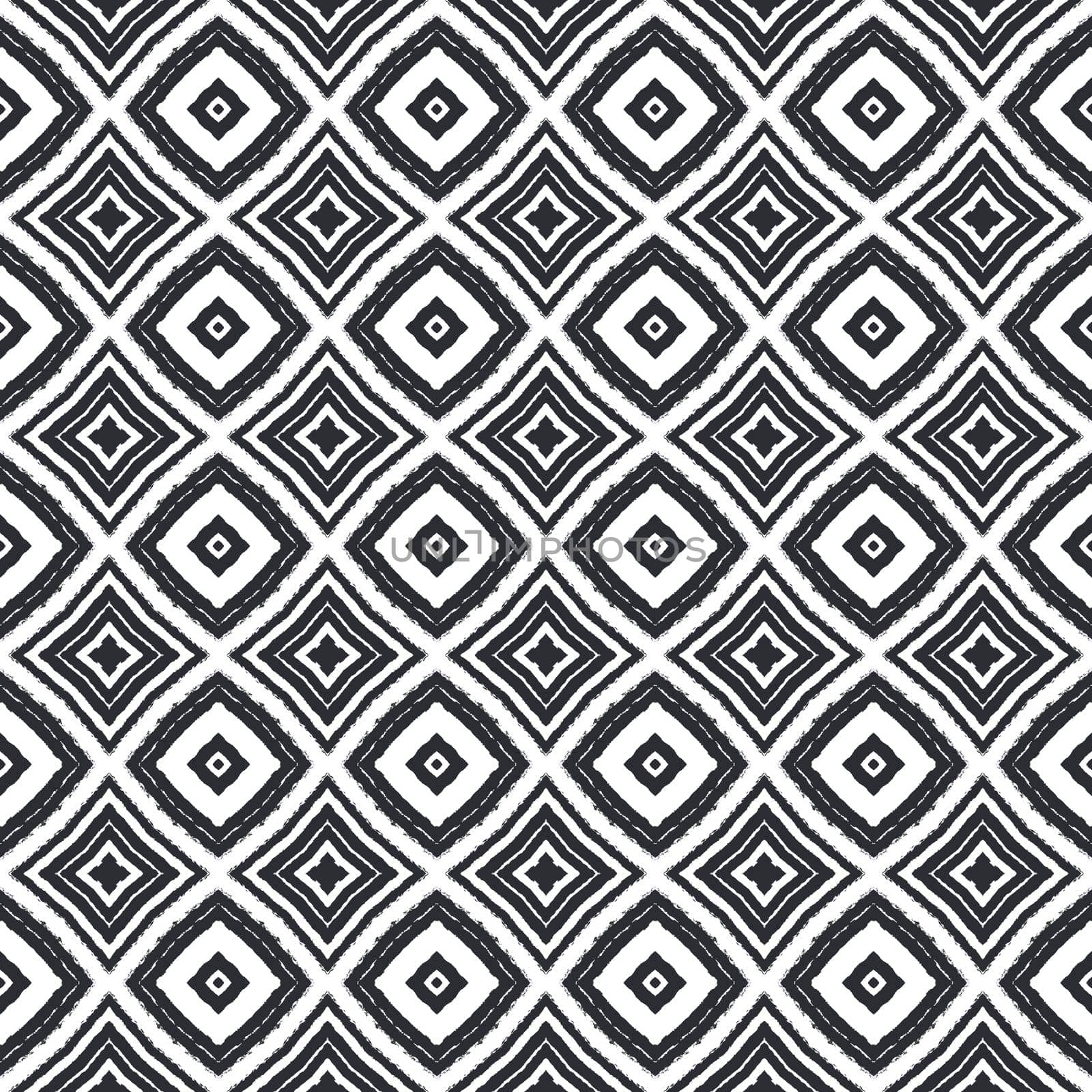 Exotic seamless pattern. Black symmetrical by beginagain