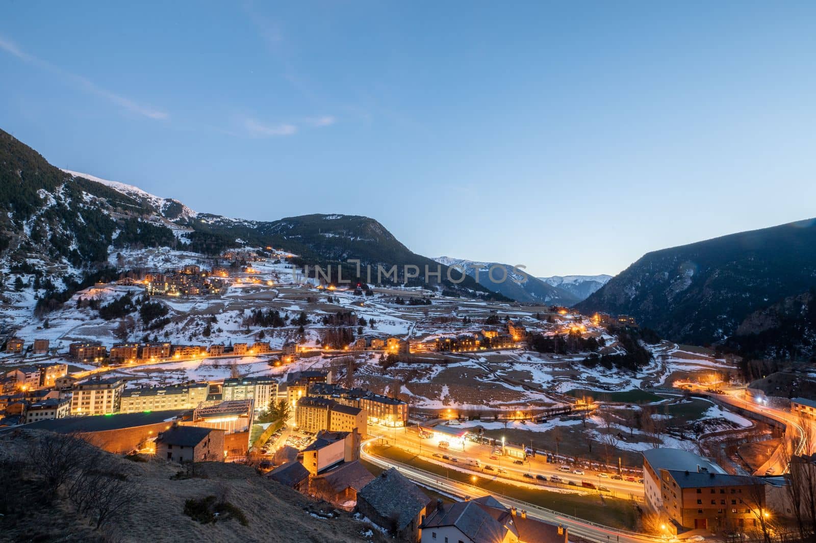 Countryside landscape in Andorra in the Pyrenees in Winter by martinscphoto