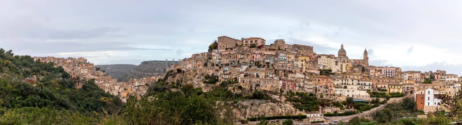 Panoramic view of Ragusa Ibla, home to a wide array of Baroque architecture and scenic lower district of the city of Ragusa, Italy by EdVal