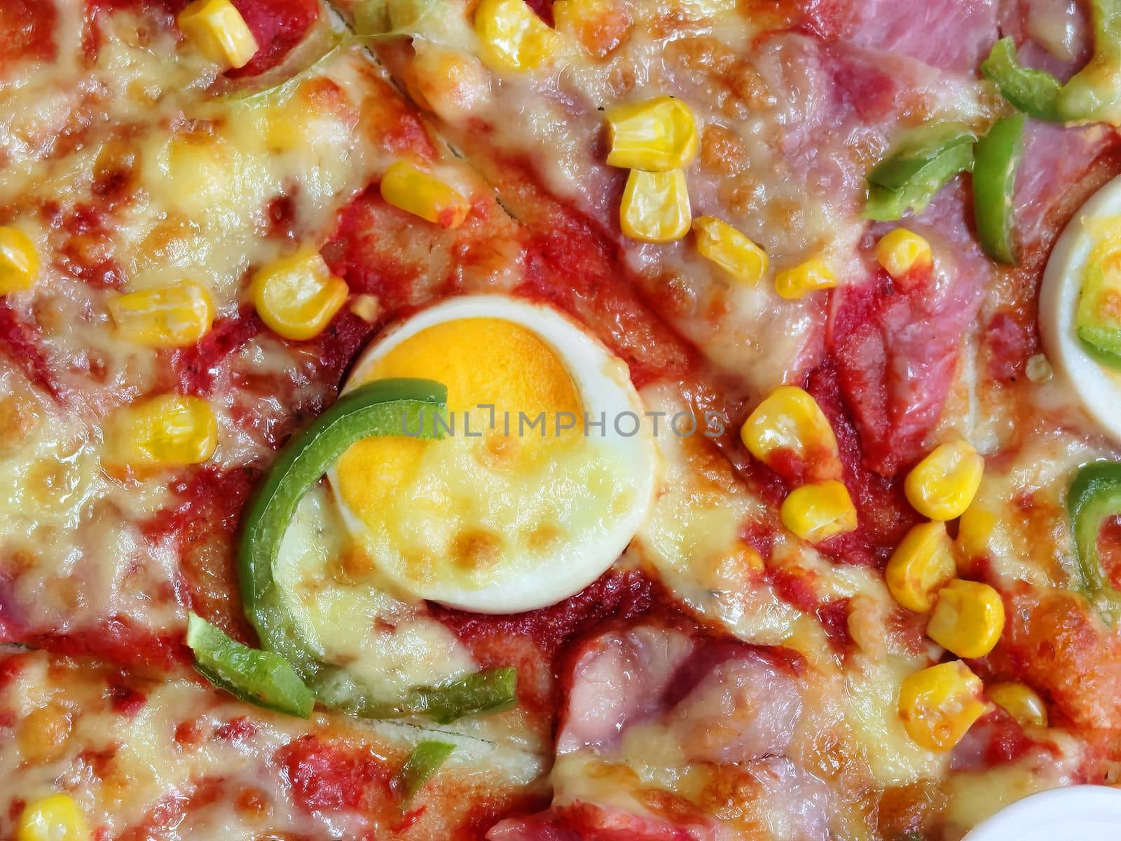 food background, pizza texture close up 