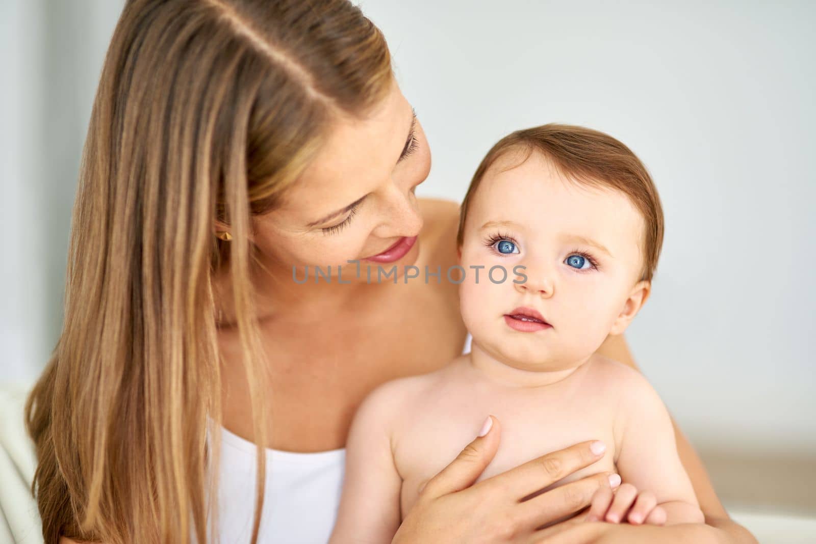 Mommy loves you. a mother bonding with her adorable baby girl